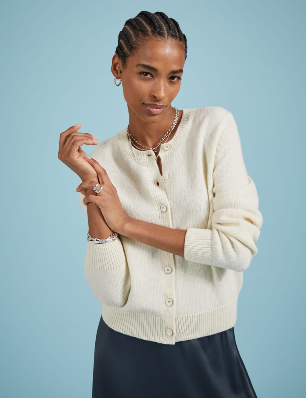 M&s cream cardigan clearance