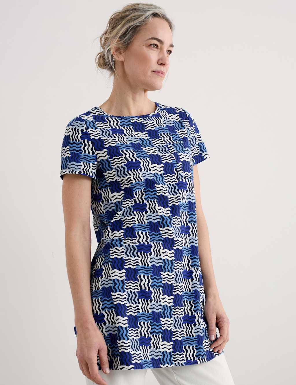 Cotton Rich Geometric Relaxed Tunic 3 of 4