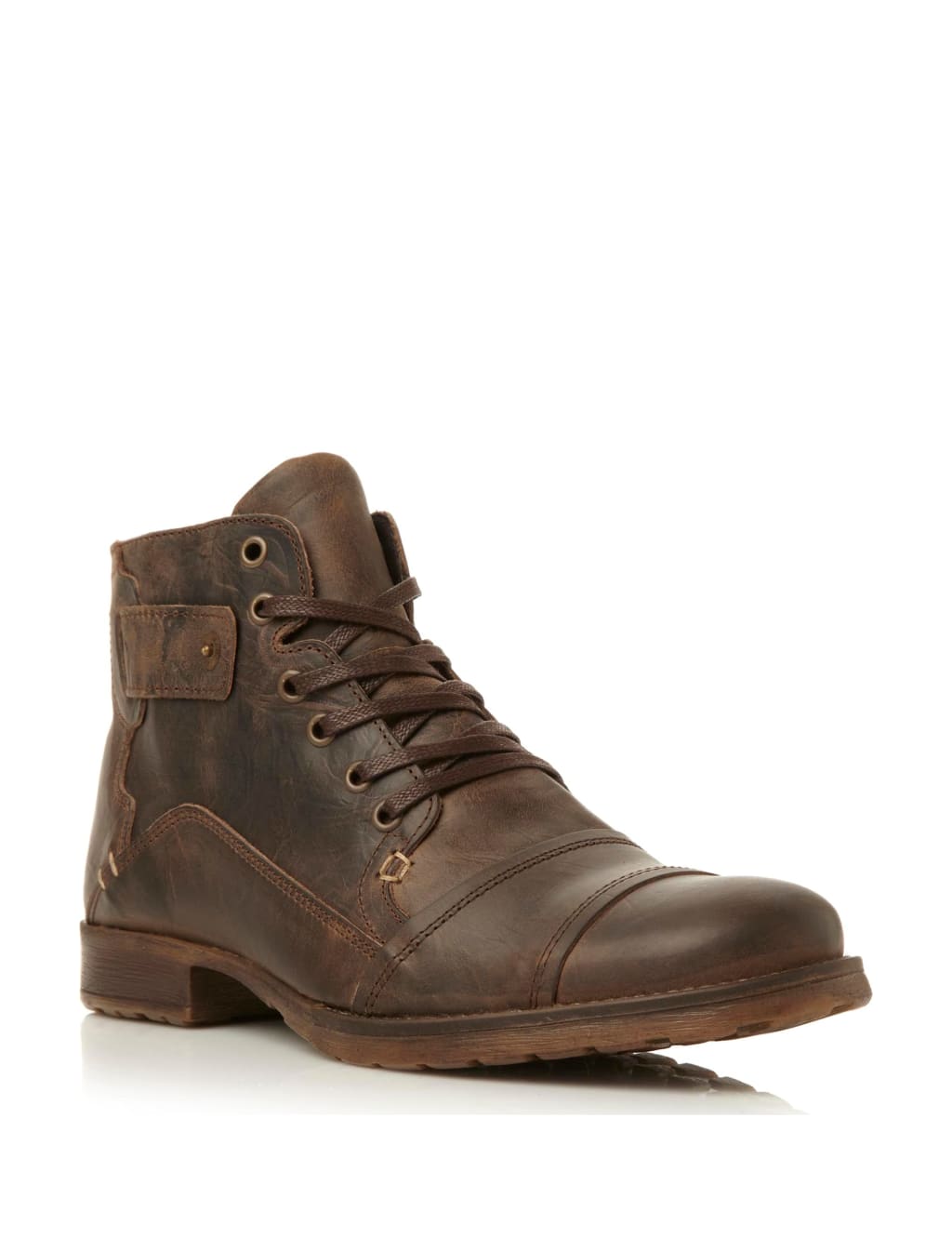 Leather Seam Detail Casual Boots 3 of 6