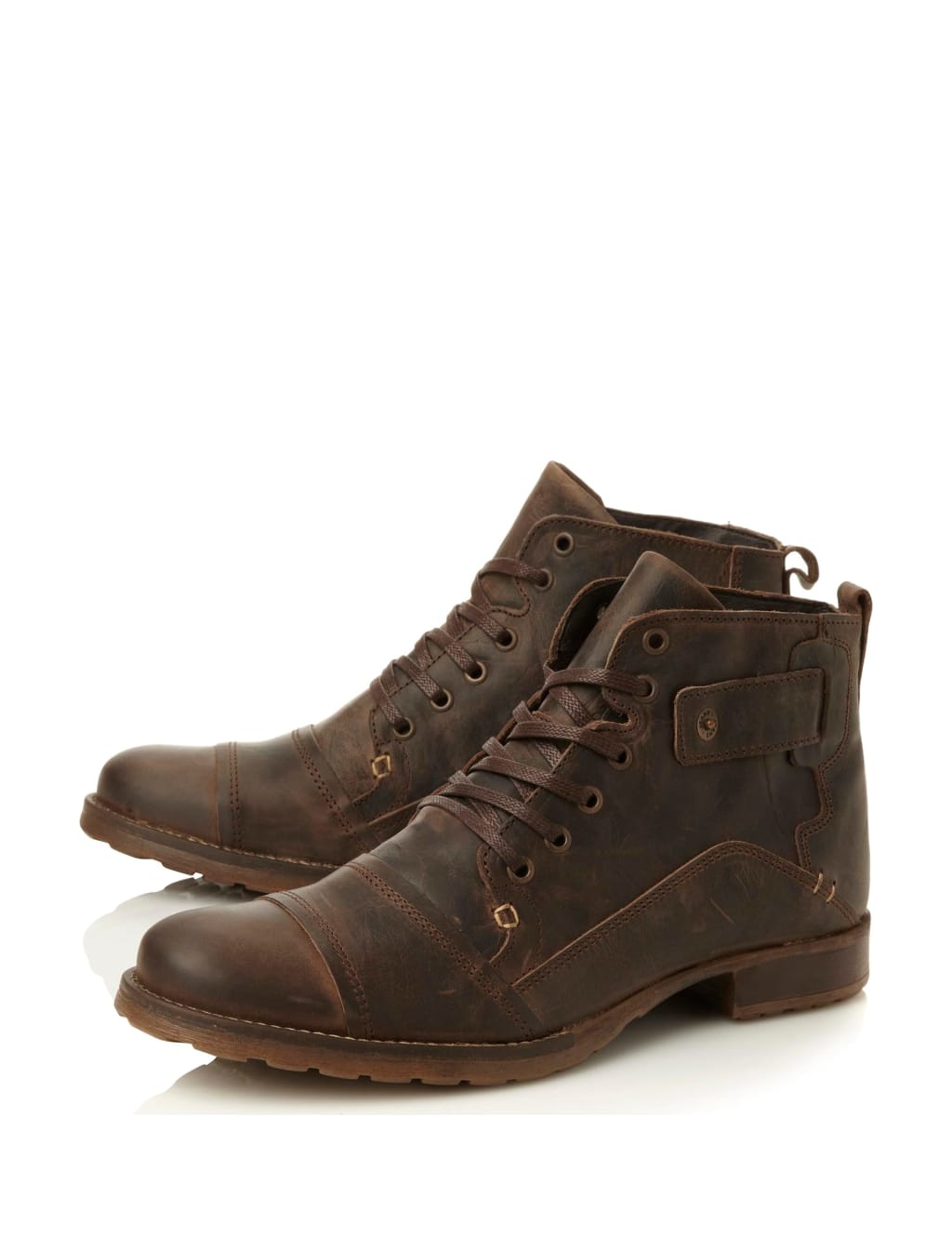Leather Seam Detail Casual Boots 5 of 6