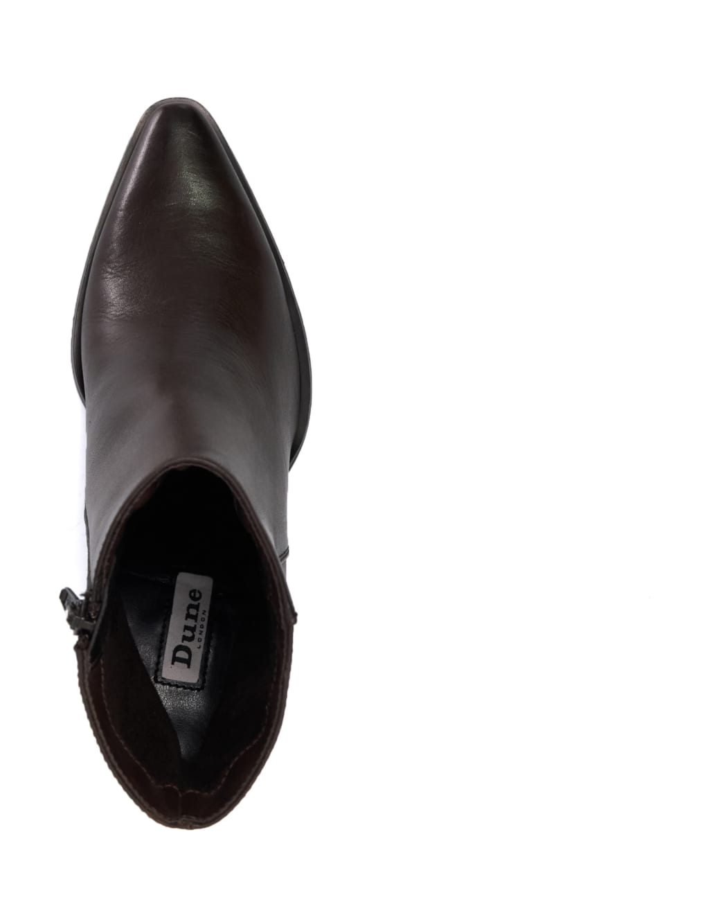 Leather Block Heel Pointed Ankle Boots 2 of 4