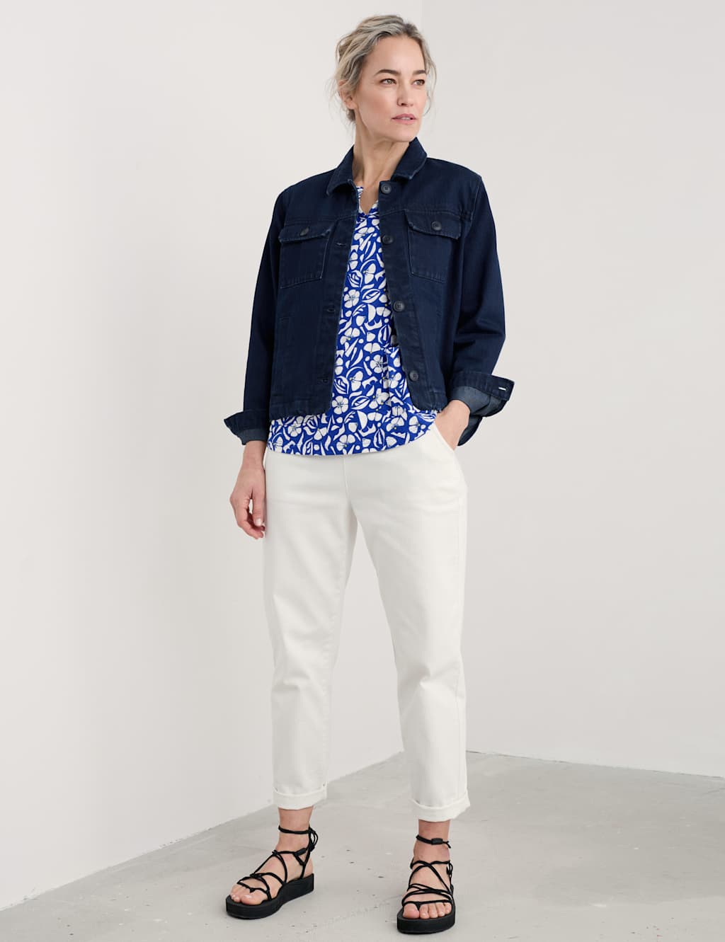 Pure Cotton Floral Top 3 of 4