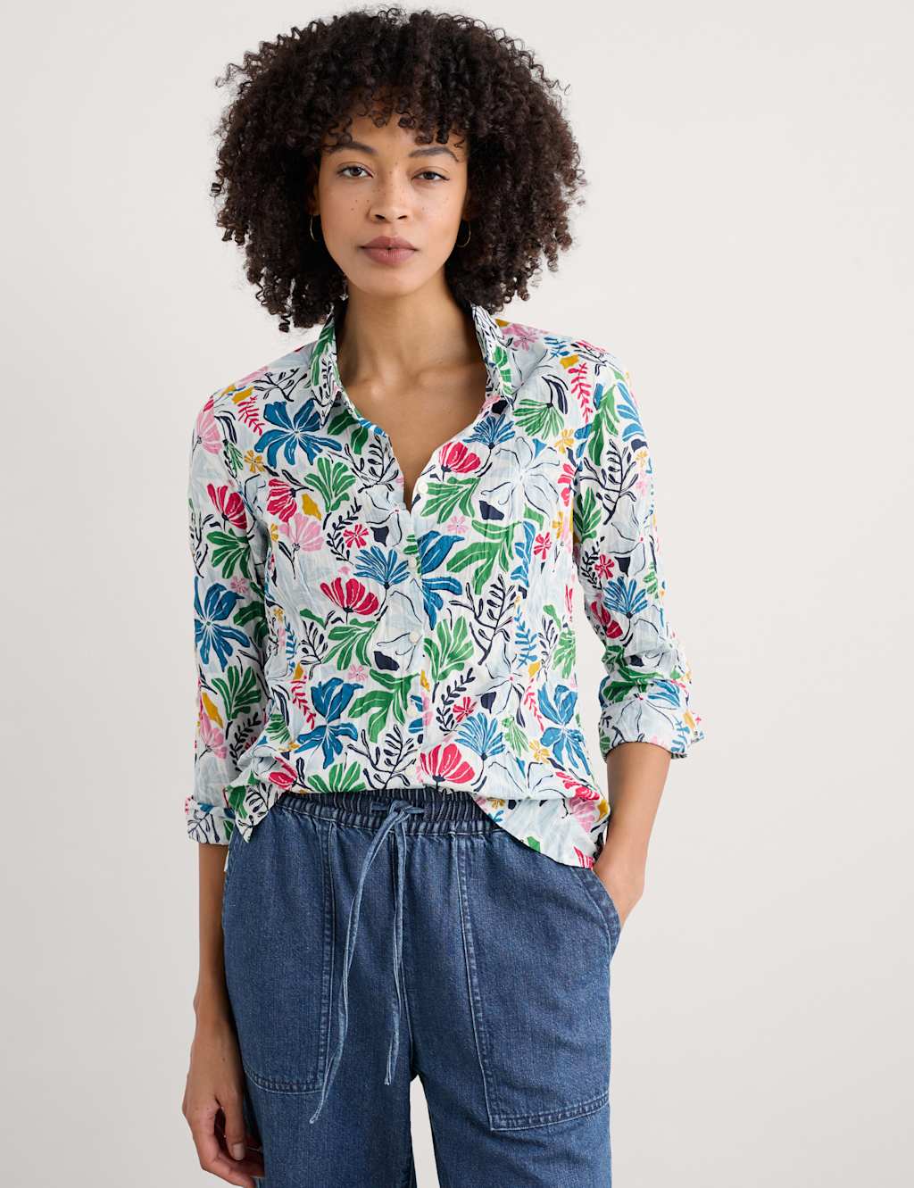 Pure Cotton Floral Shirt 1 of 5