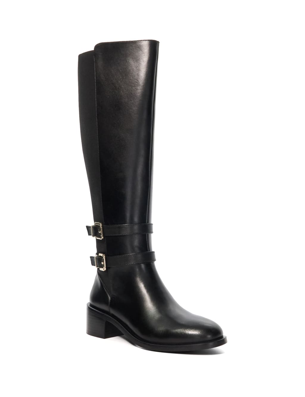 Leather Double Buckle Knee High Boots Dune London M S
