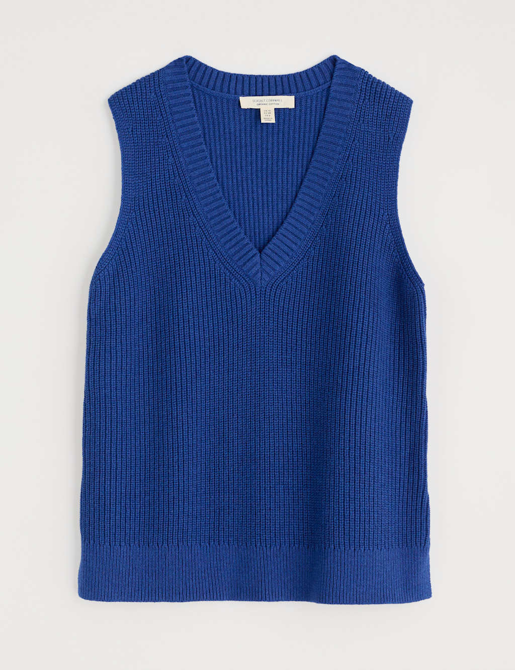 Pure Cotton Textured V-Neck Knitted Vest 2 of 4