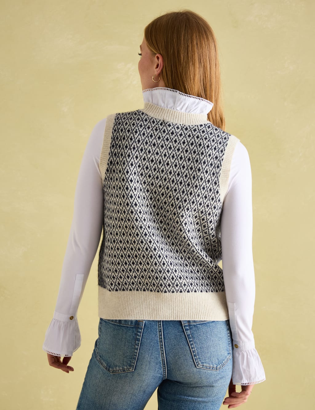 Geometric Knitted Vest with Wool 5 of 5