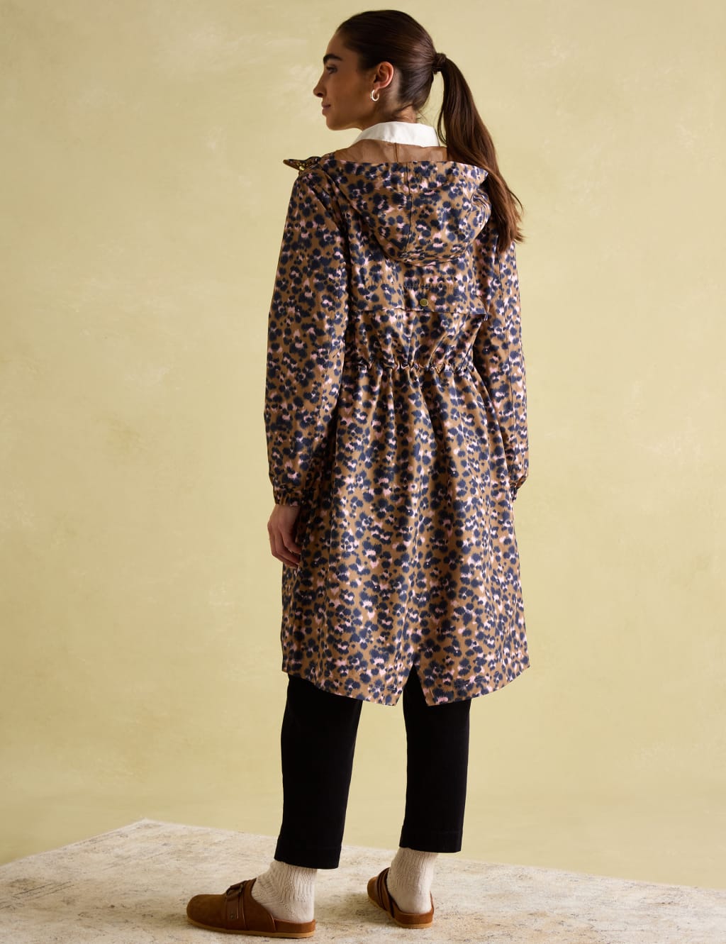 Animal Print Hooded Packaway Longline Raincoat 5 of 6