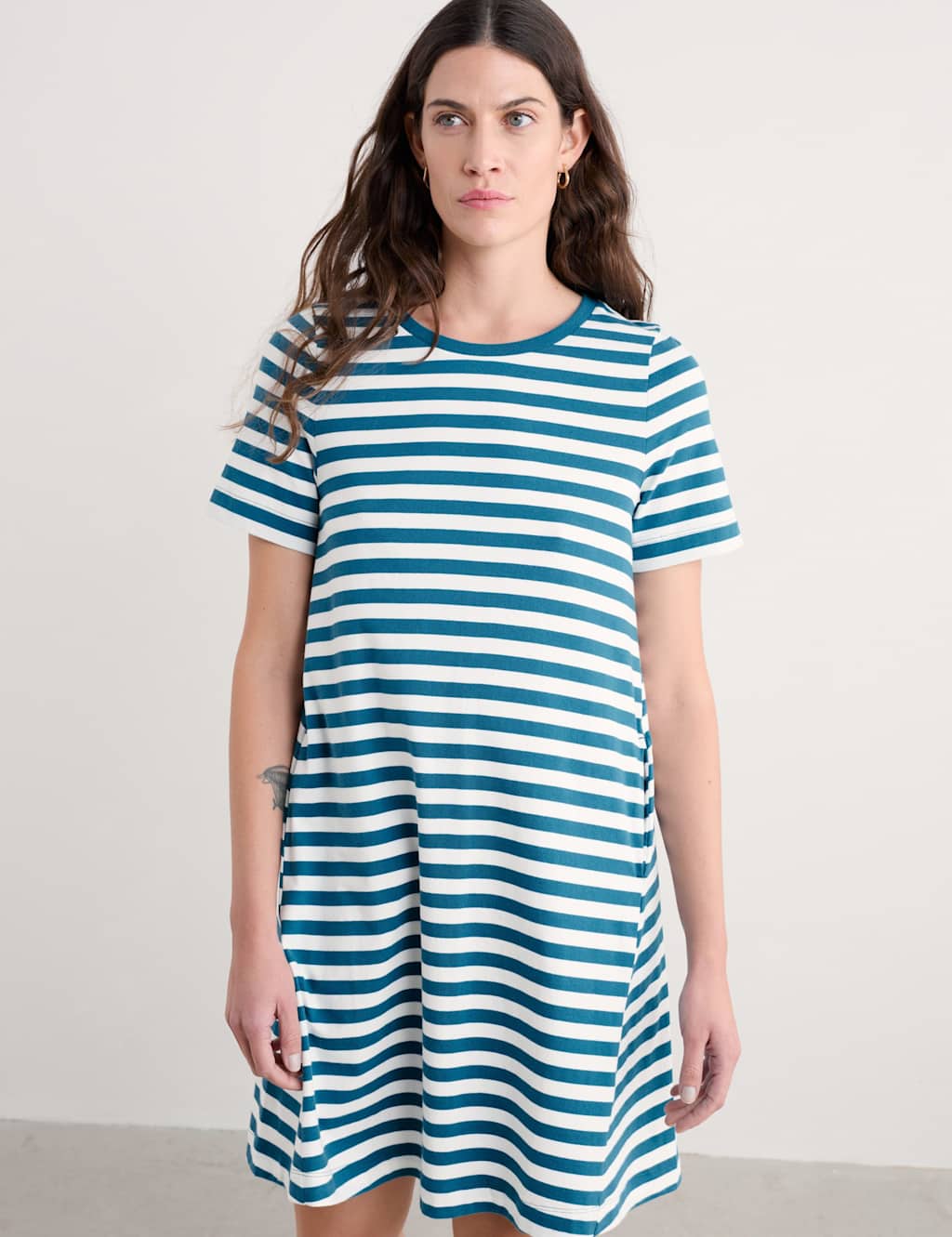 Pure Cotton Striped T-Shirt Dress 5 of 5