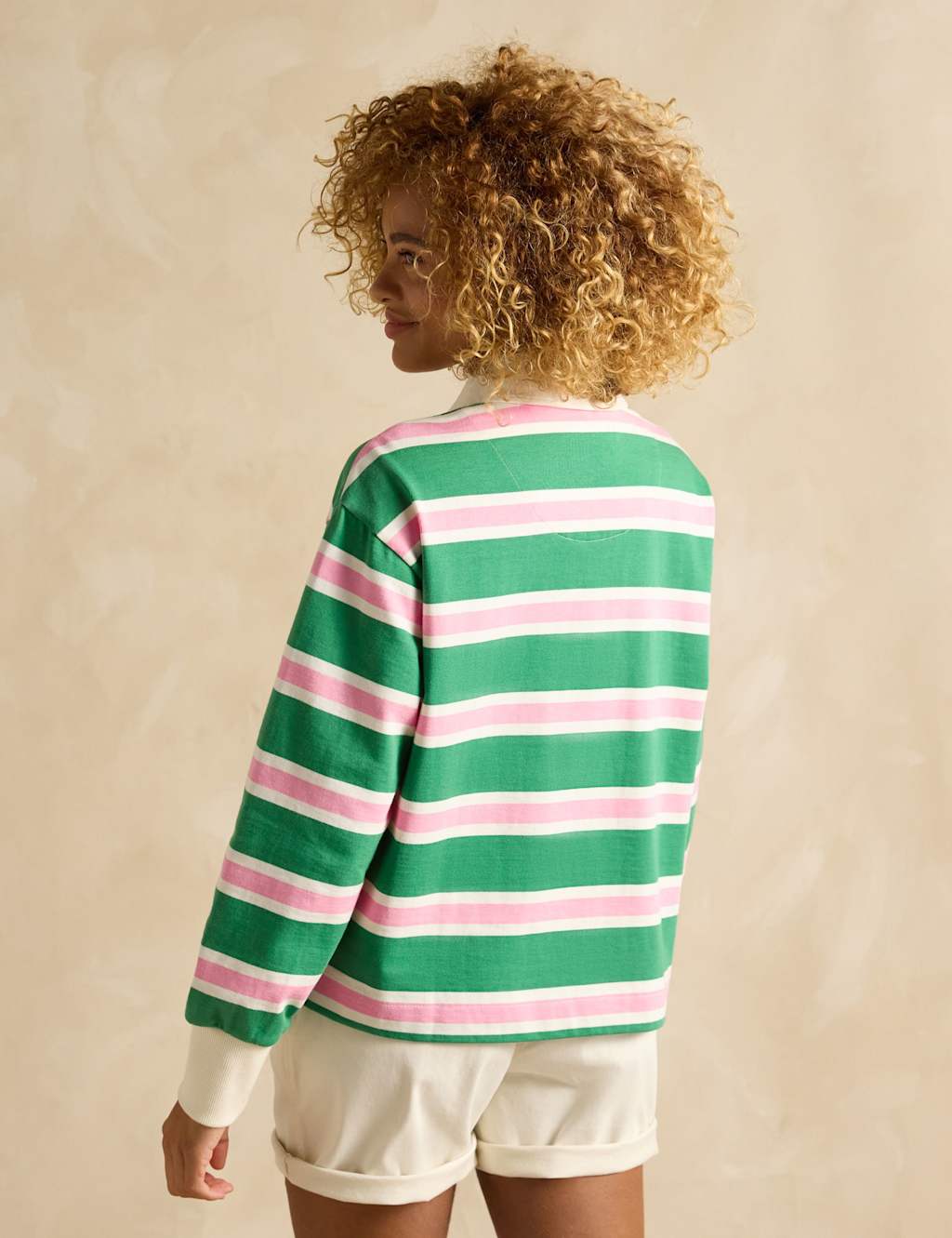 Pure Cotton Striped Rugby Top 3 of 5