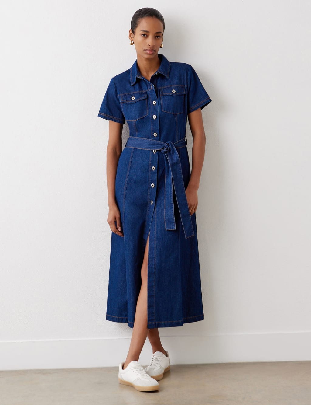 casual midi dress CLOCOR Womens Dresses 3/4 Sleeve Print A-Line Swing V Color:Elfed Up tie-neck dress with boots Petite Body Shape