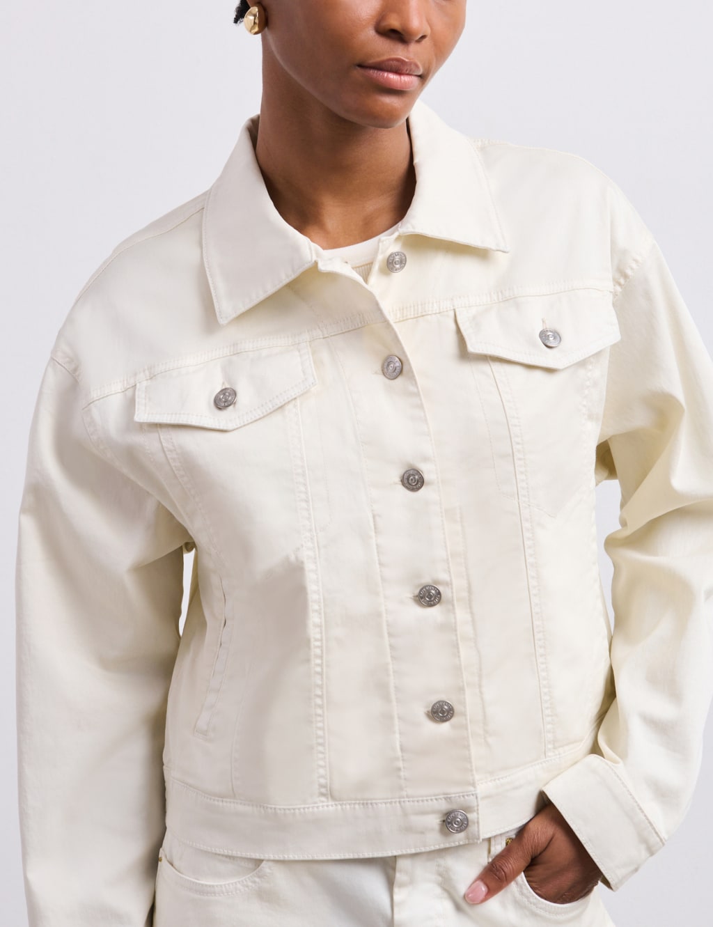 Denim Collared Jacket 4 of 4