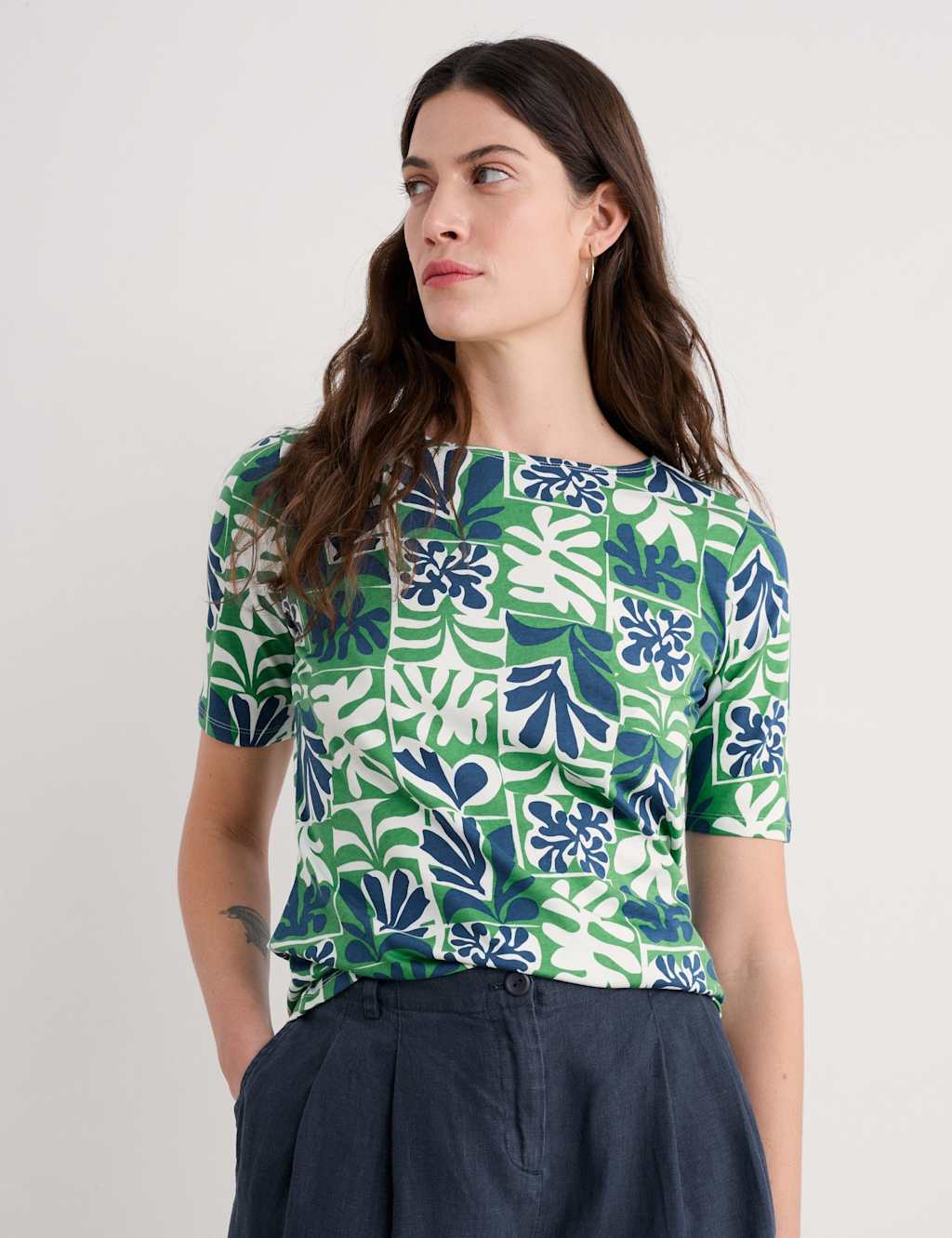 Pure Cotton Floral T-Shirt 3 of 4