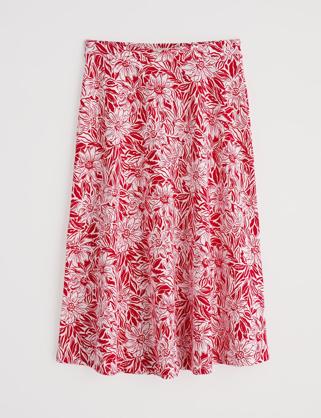 Cotton Rich Floral Midi A-Line Skirt 2 of 4