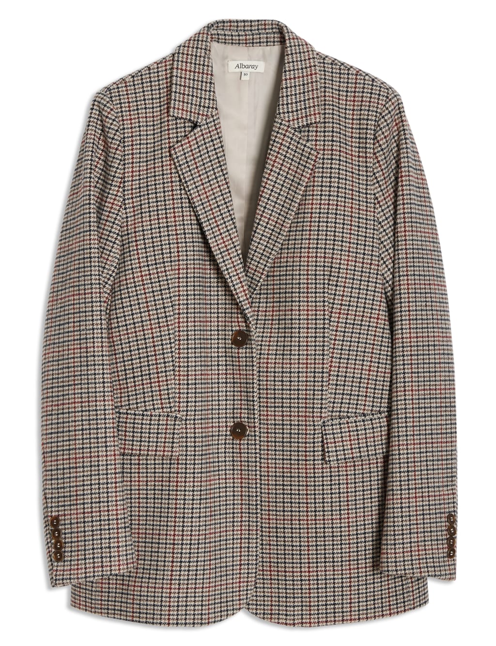 Checked Single Breasted Blazer with Wool 2 of 5