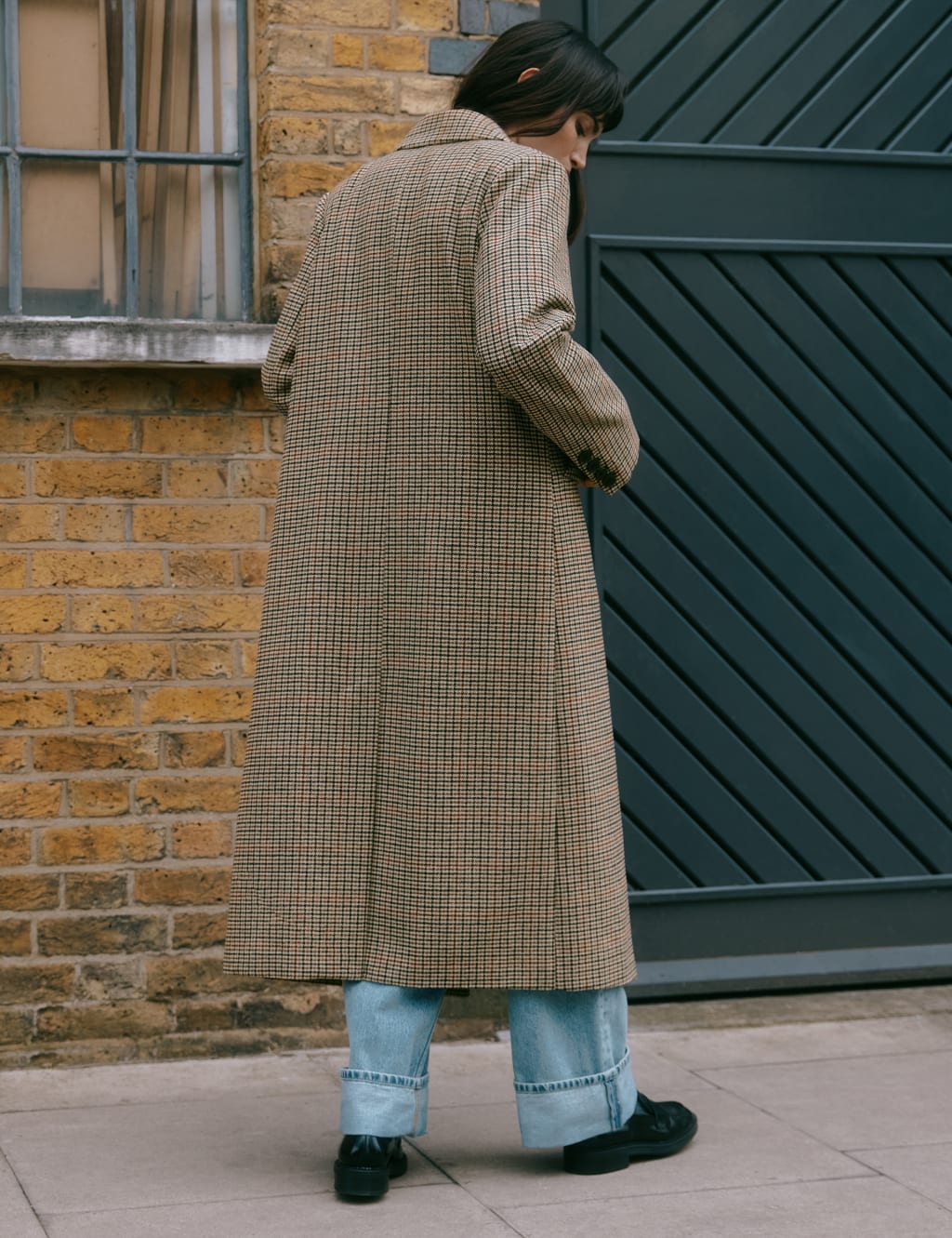 Auralee double face check coat clearance