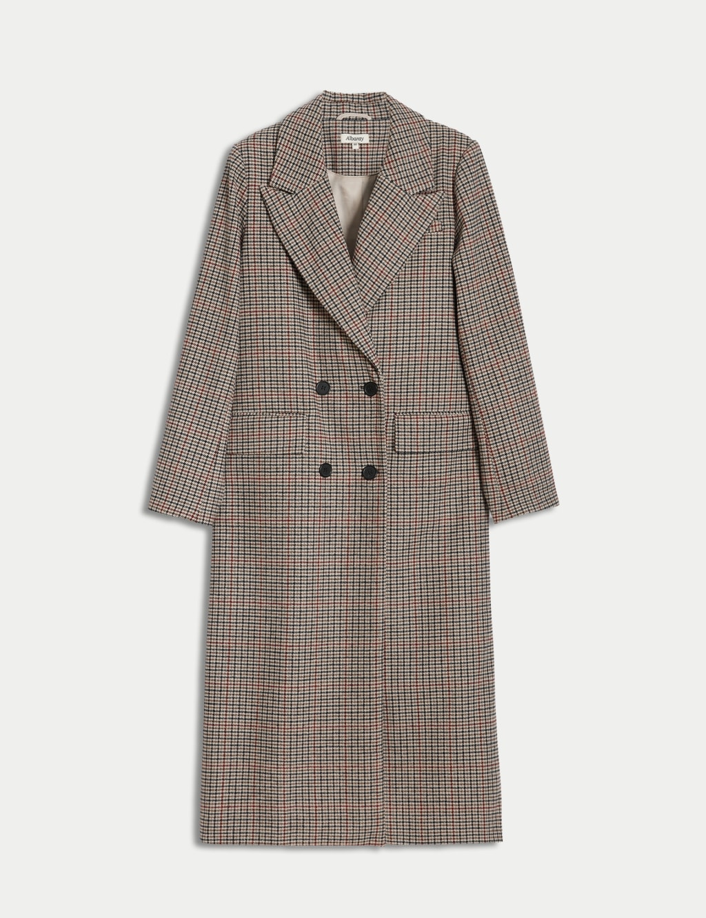 M&s checked coat online