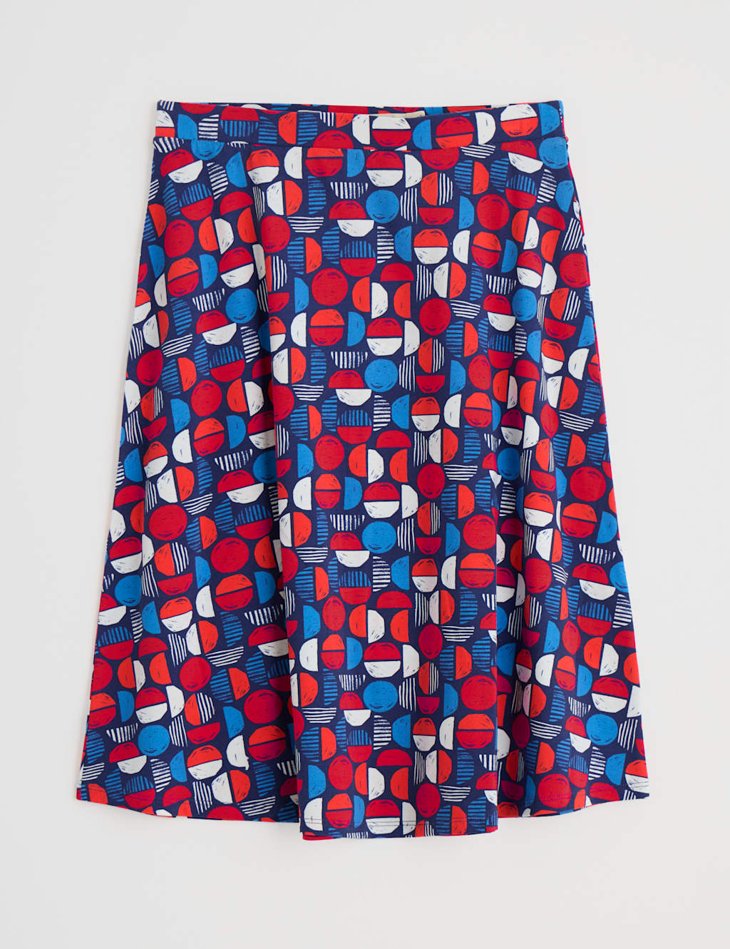Cotton Rich Printed Knee Length Skirt 2 of 4