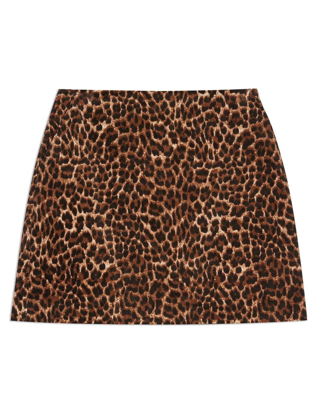 Cord Animal Print Mini A Line Skirt