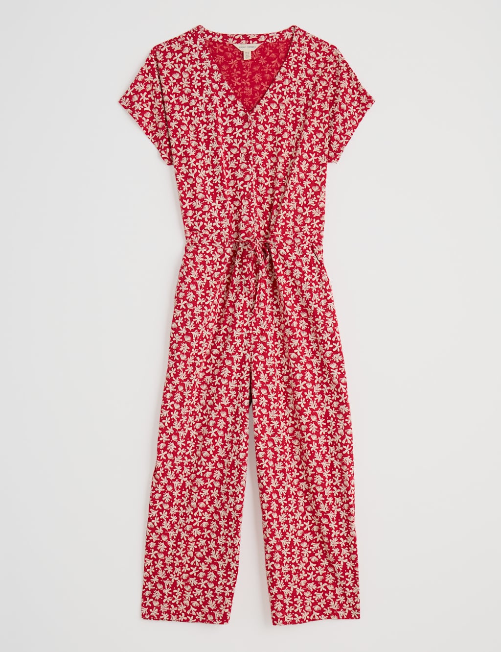 Cotton Modal Blend Floral Cropped Jumpsuit 2 of 4