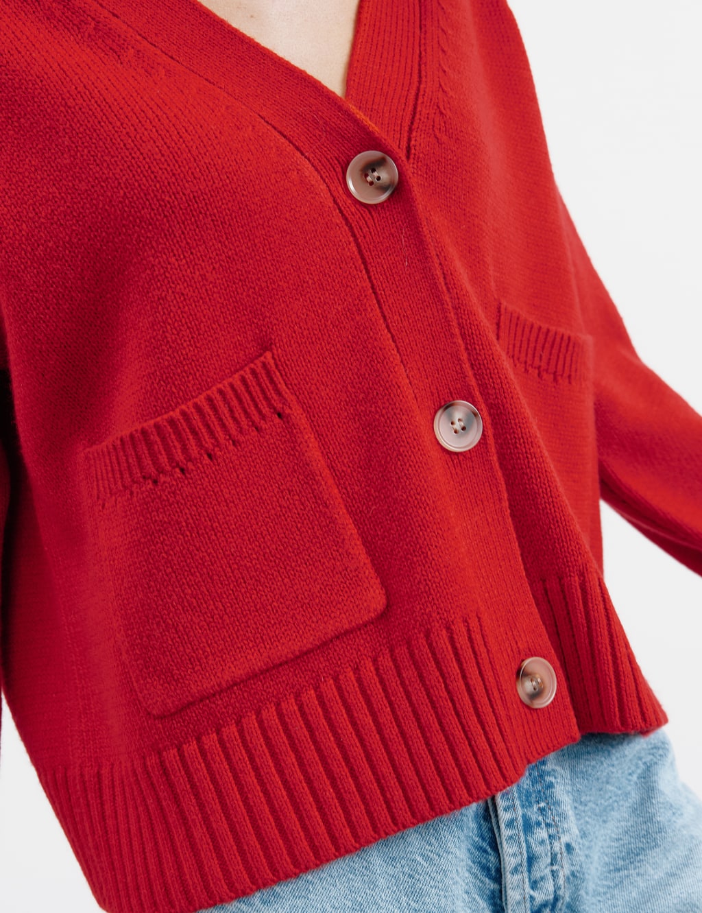V-Neck Relaxed Cardigan with Wool 6 of 6