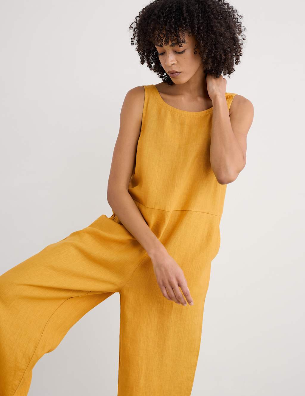 Pure Linen Sleeveless Jumpsuit 3 of 4