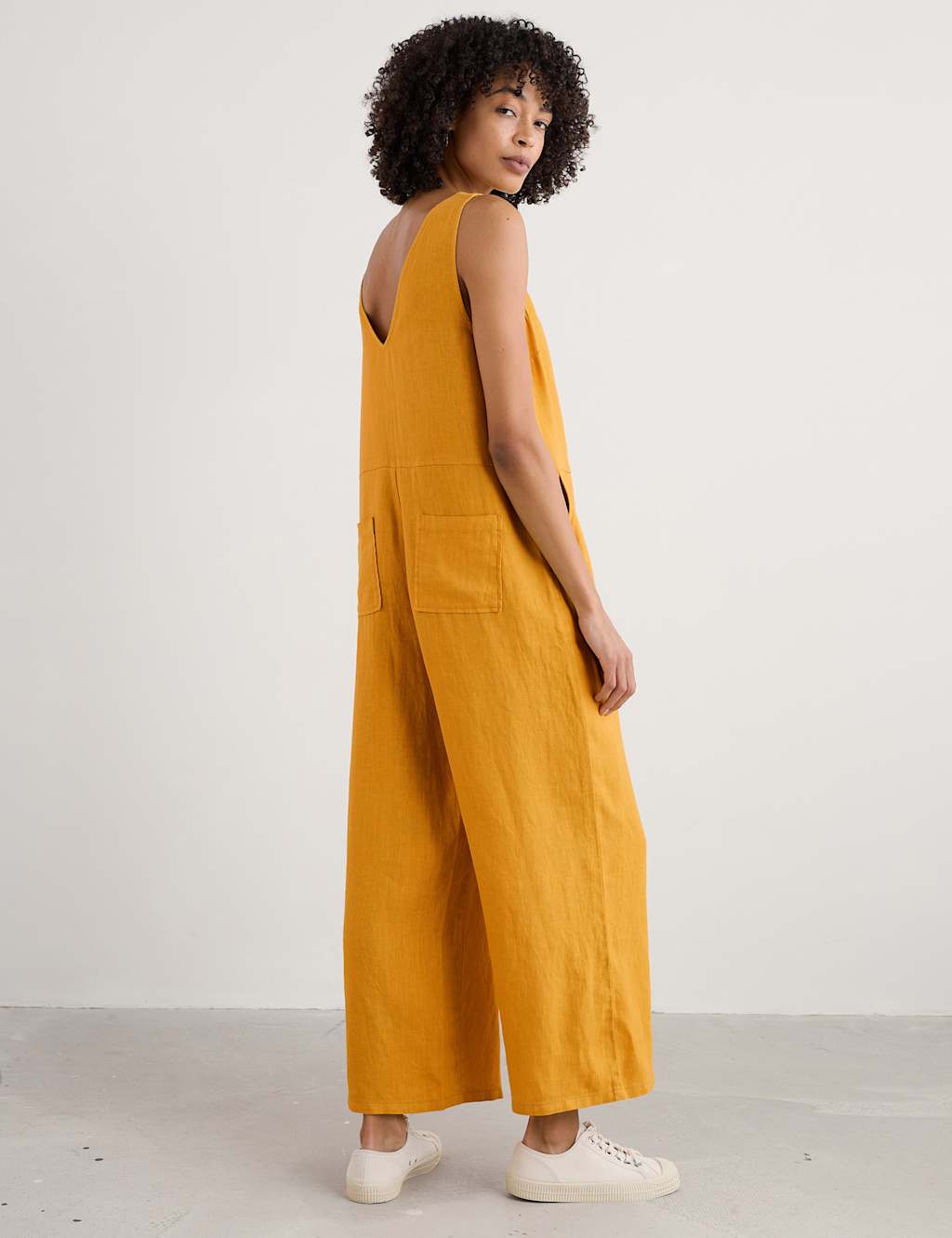 Pure Linen Sleeveless Jumpsuit 4 of 4
