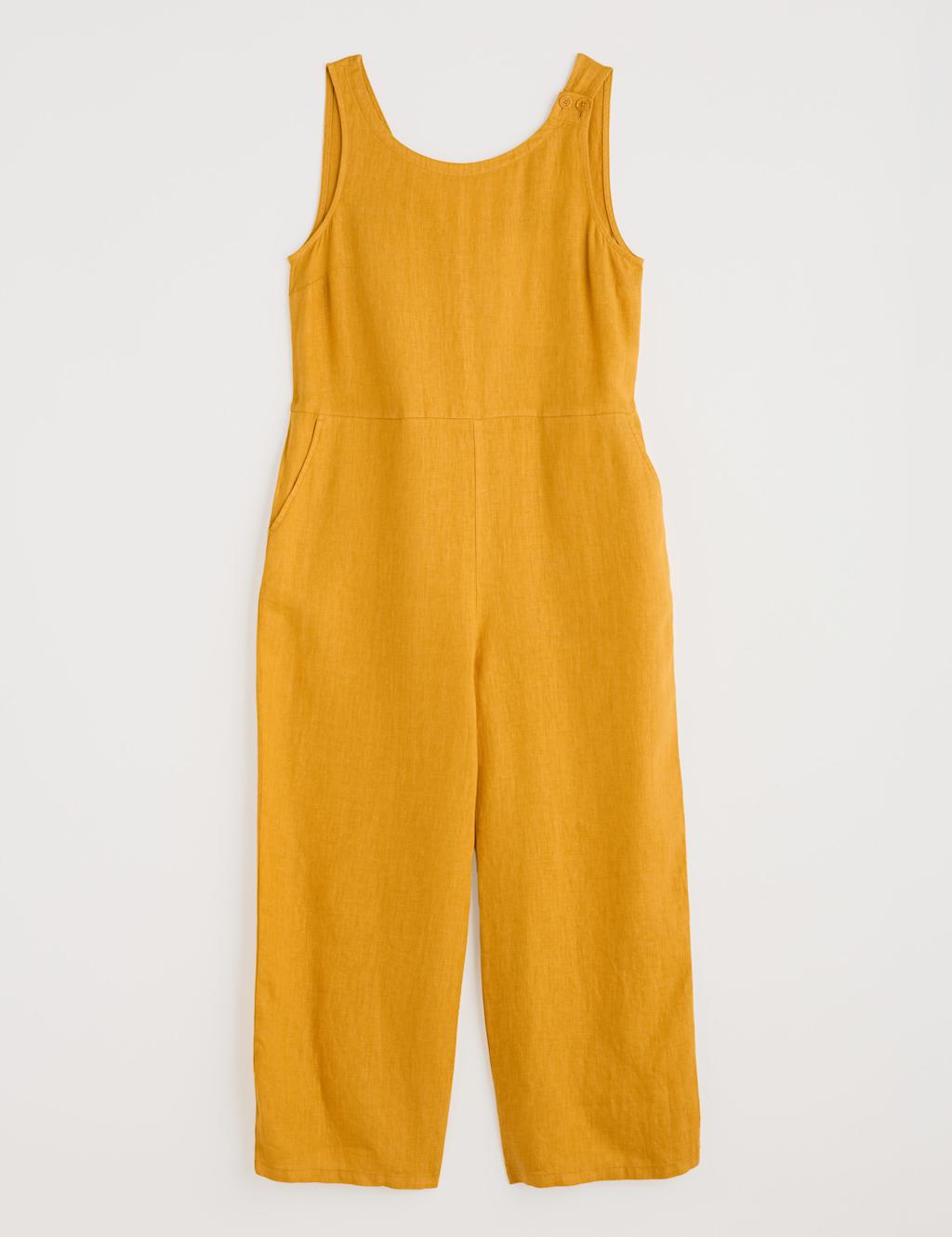 Pure Linen Sleeveless Jumpsuit 2 of 4