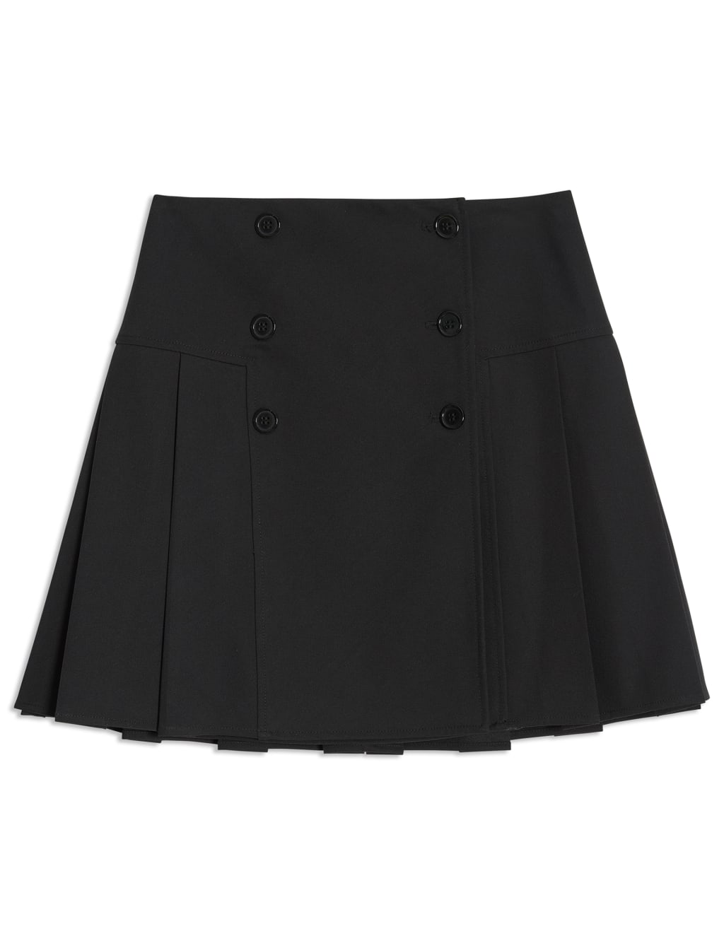 Pleated Mini Tailored Pencil Skirt 2 of 6