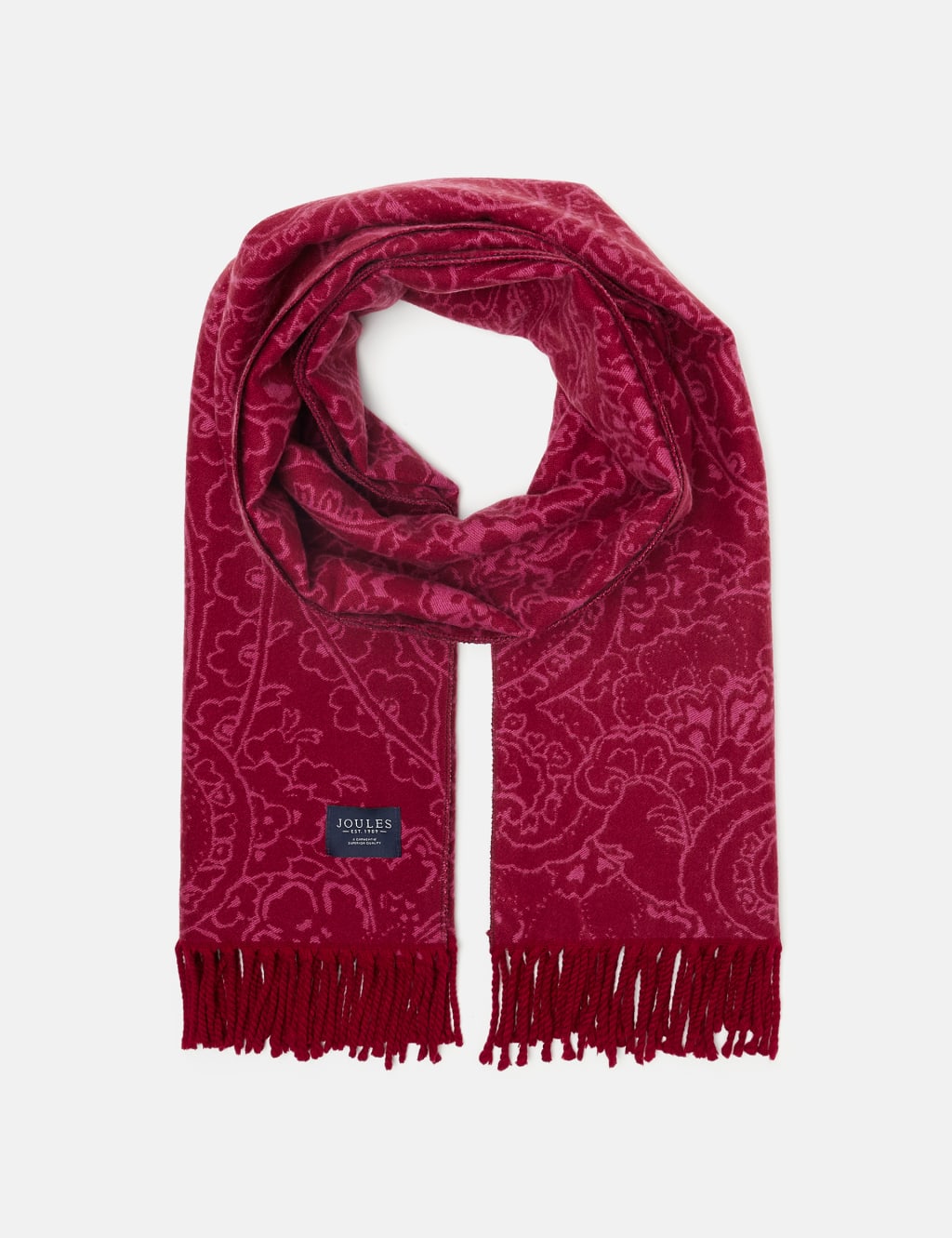 Jacquard Floral Tassel Scarf 2 of 5