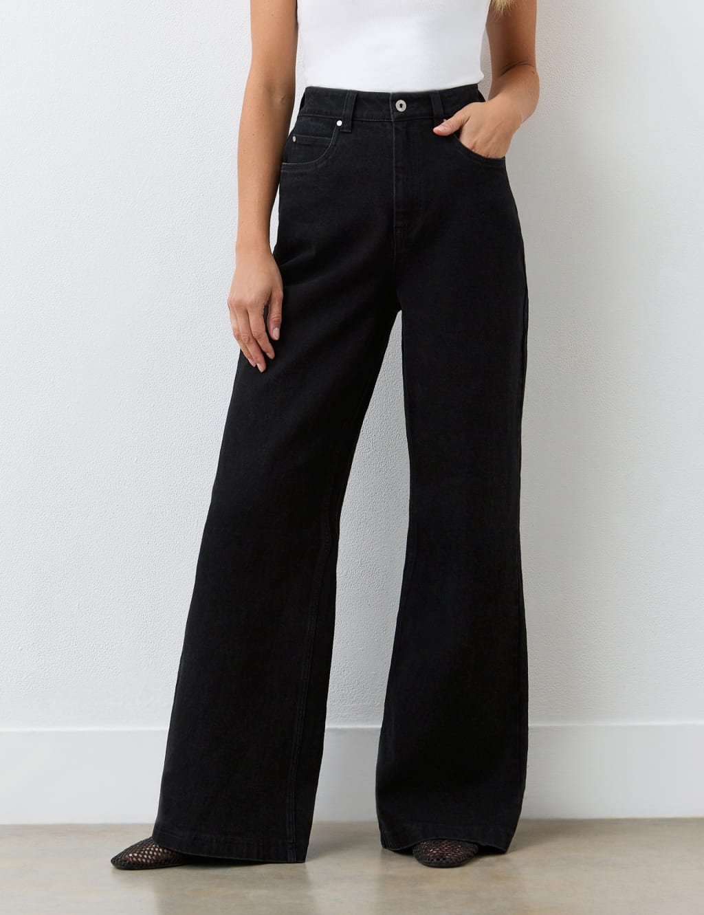 High Waisted Wide Leg Jeans 2 of 4
