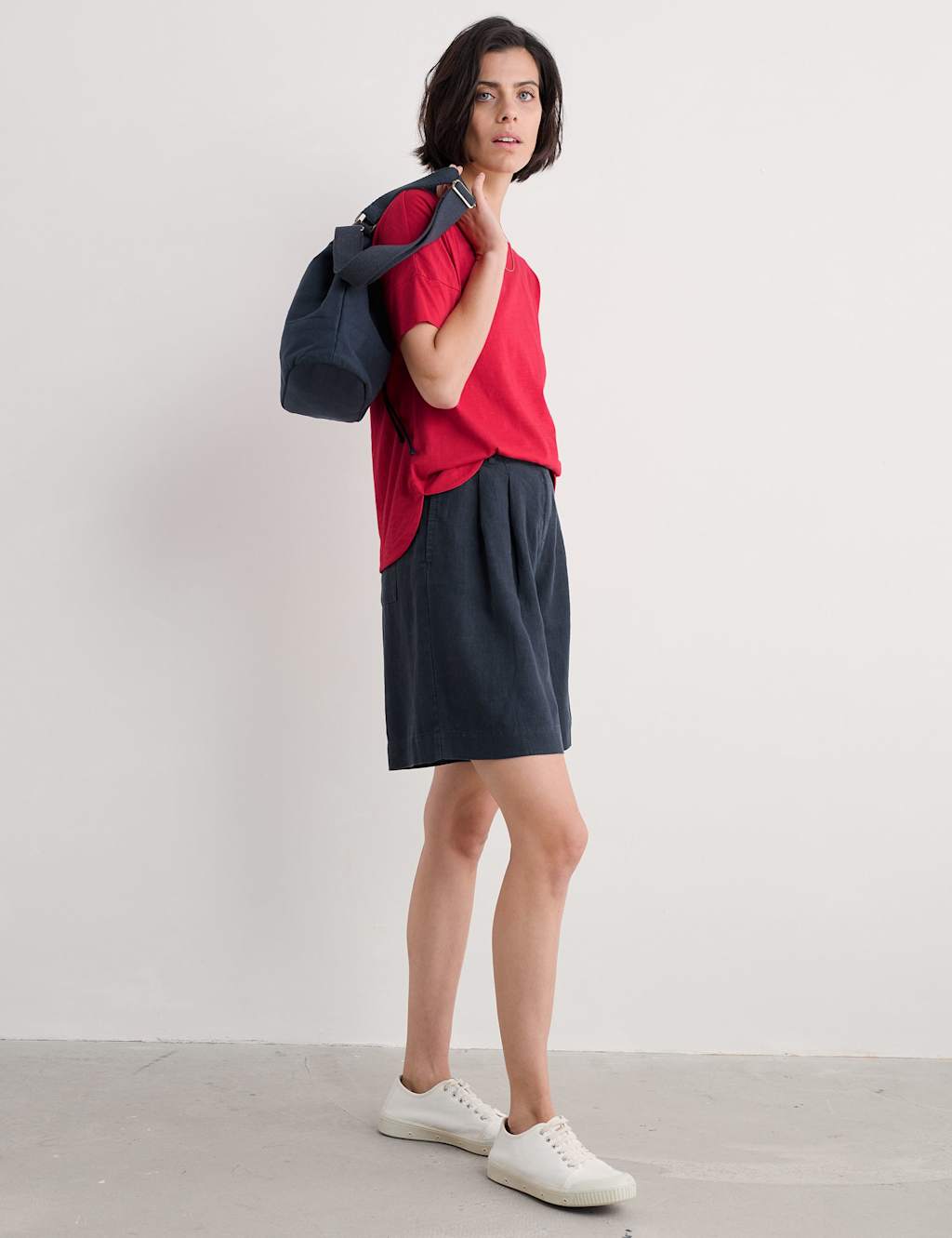 Pure Cotton Slash Neck Relaxed T-Shirt 3 of 4