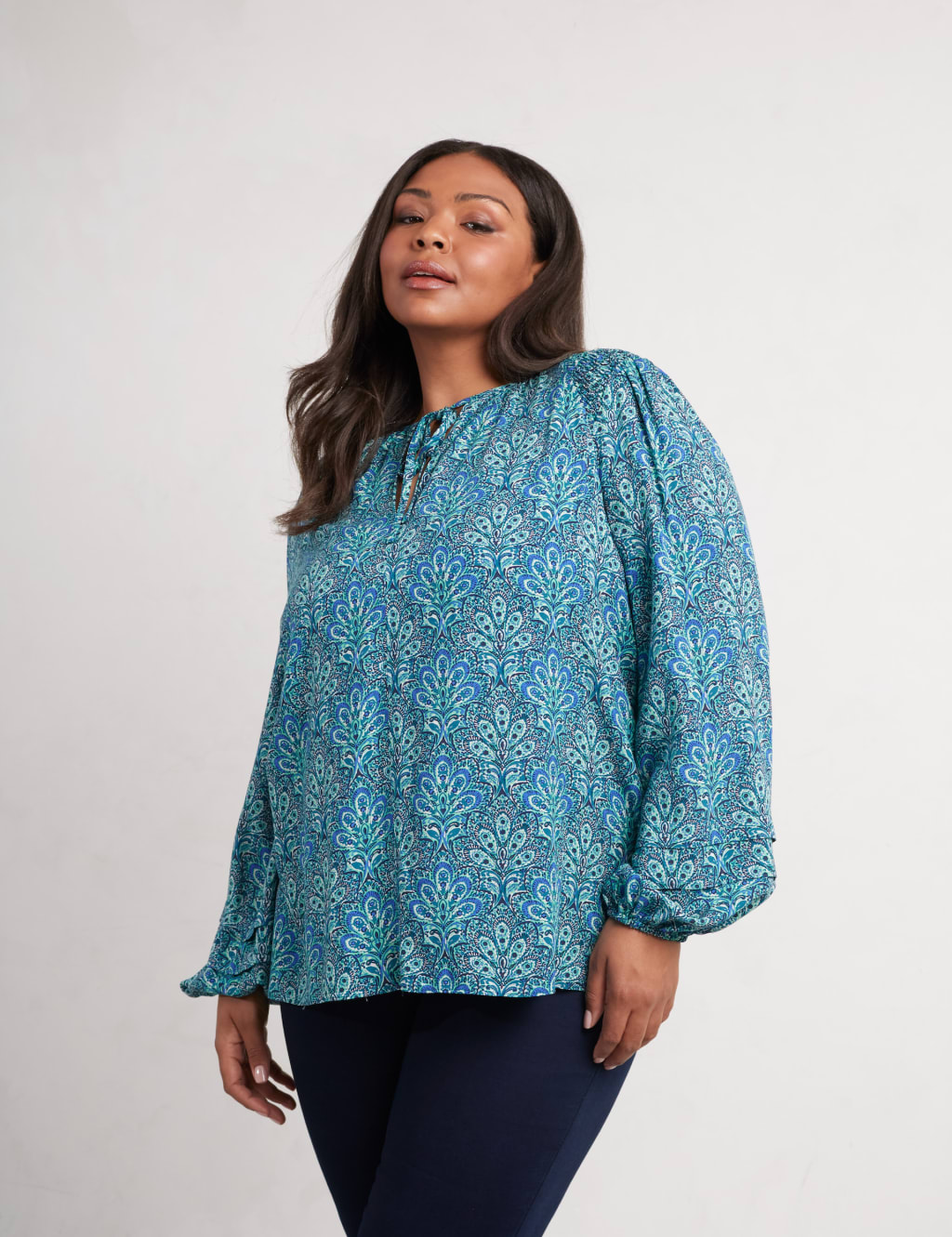 Plus size v neck blouse top
