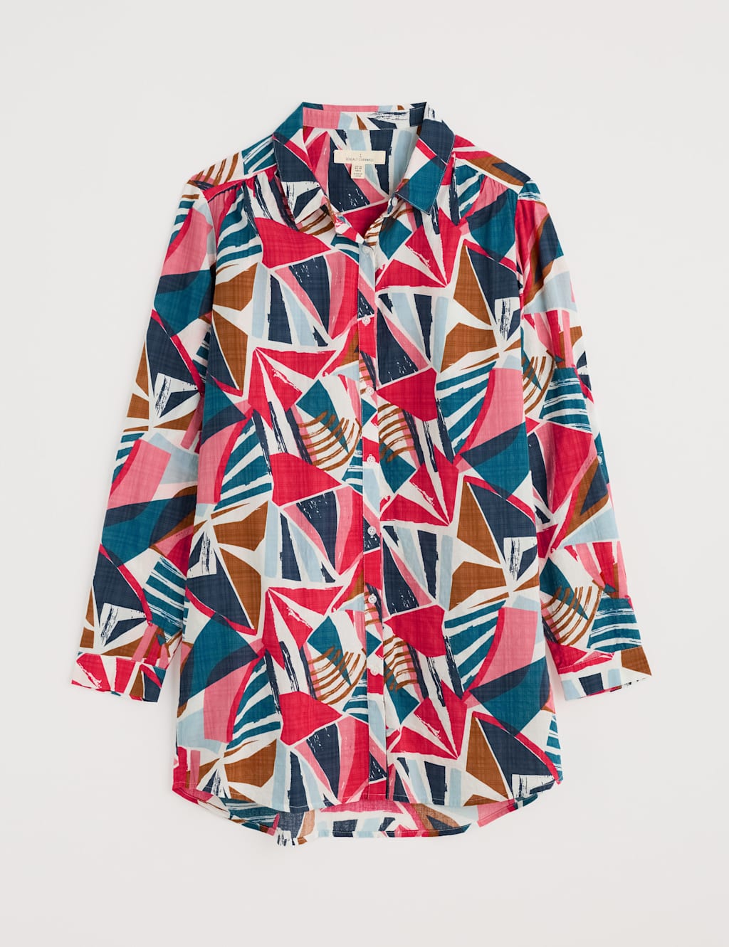 Cotton Rich Geometric Collared Shirt 2 of 4
