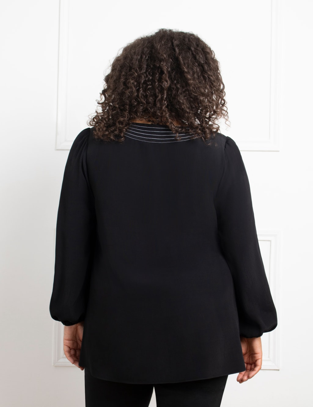 V-Neck Stitch Detail Blouse 4 of 4