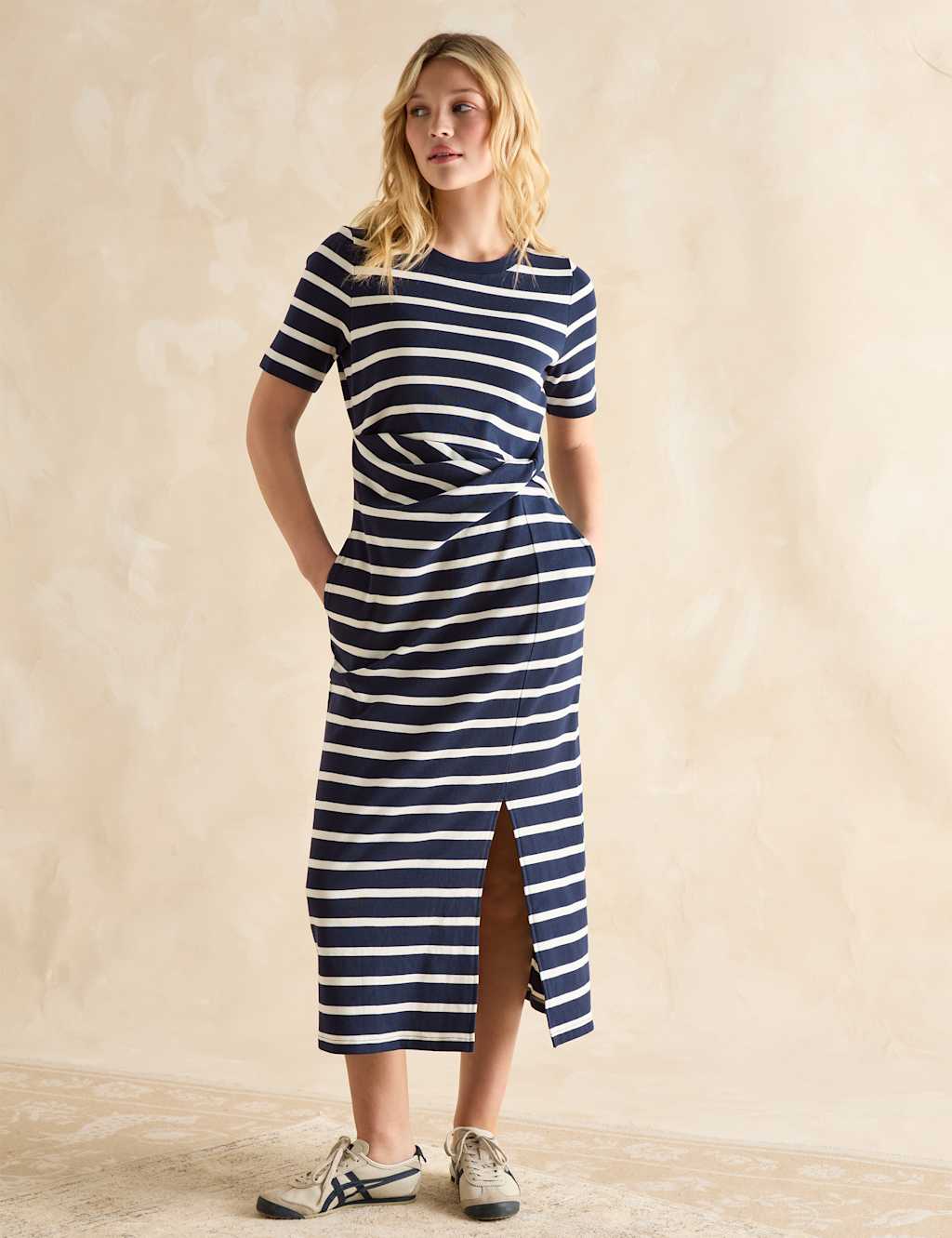 Jersey Striped Midaxi T-Shirt Dress 3 of 6