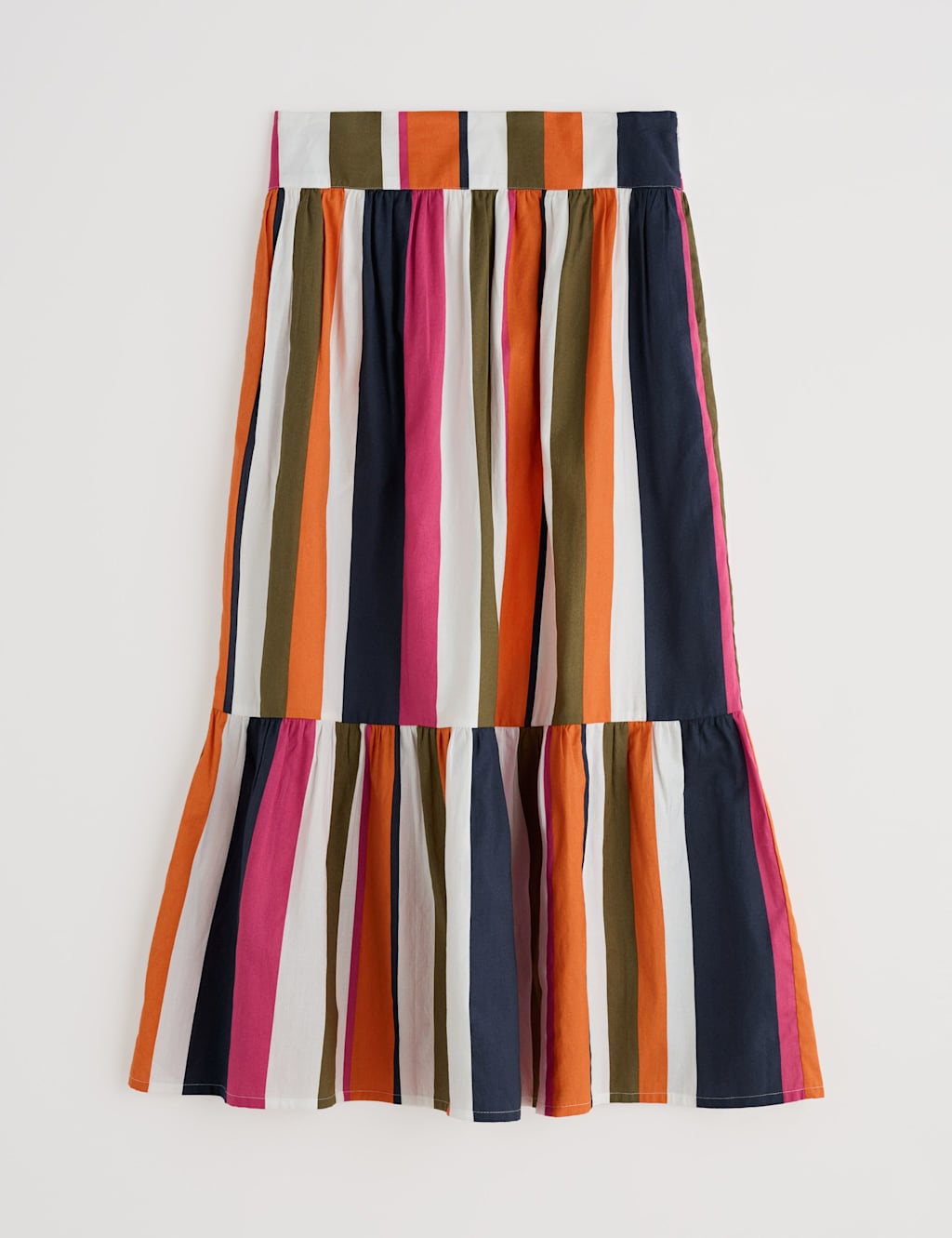 Pure Cotton Striped Midaxi Tiered Skirt | Seasalt Cornwall | M&S Pure Cotton Striped Midaxi Tiered Skirt | Seasalt Cornwall | M&S