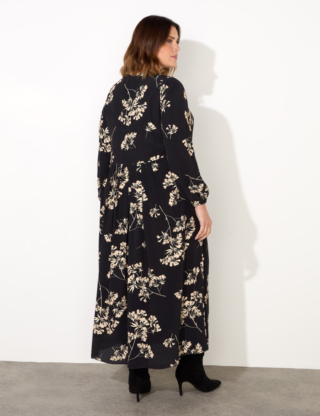 Floral V-Neck Midaxi Swing Dress 6 of 6