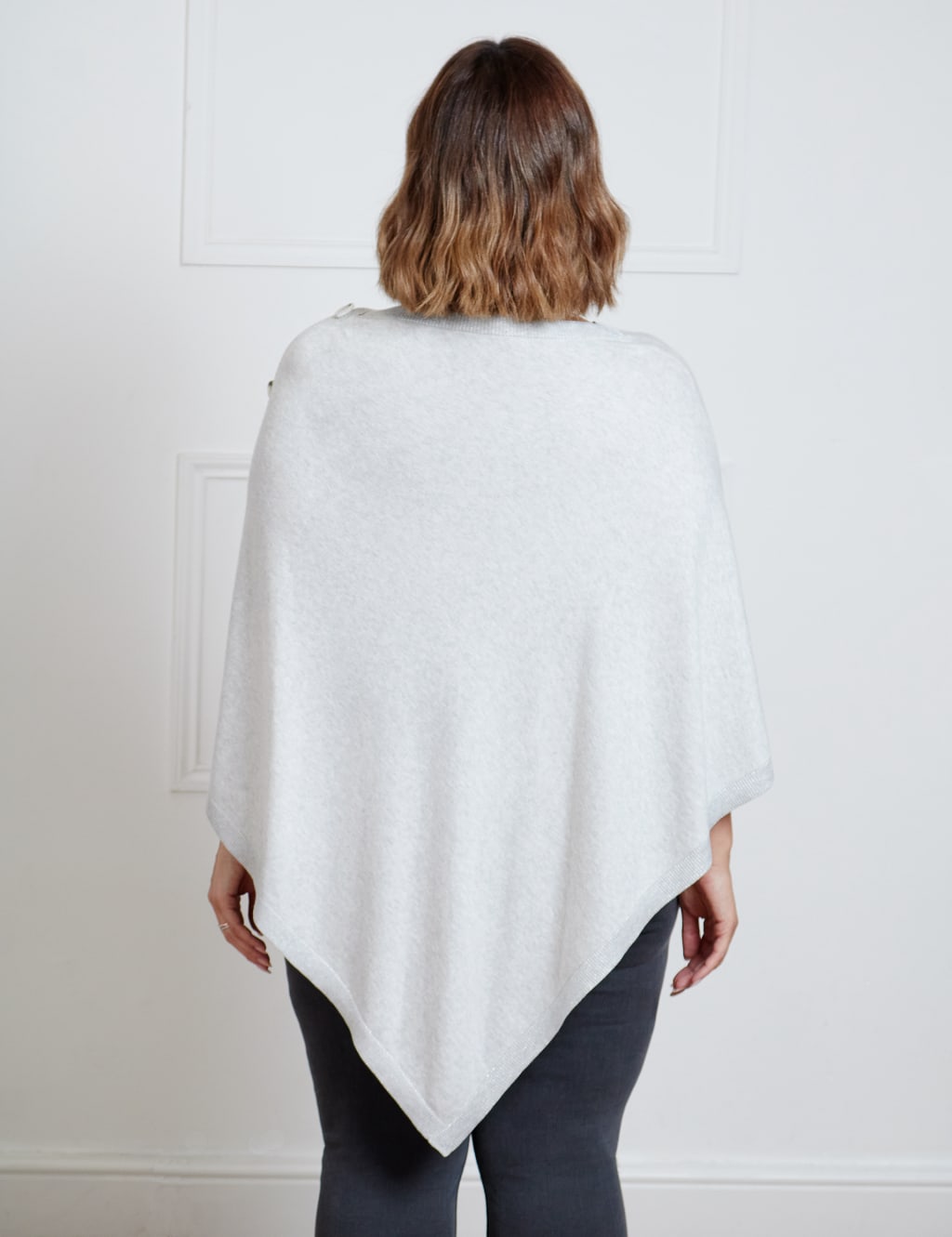 Plus size cashmere poncho 2025