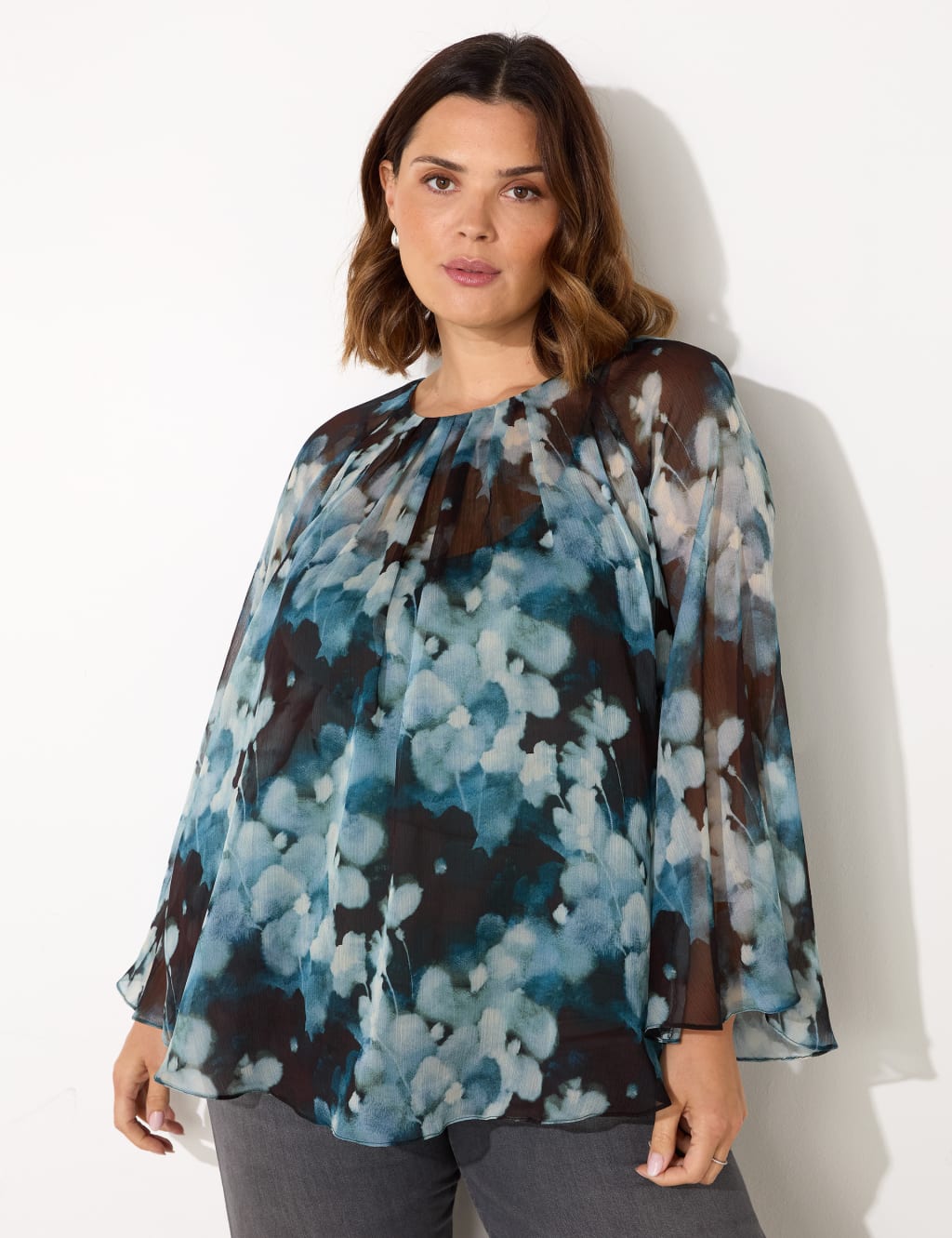 Floral Pleated Top 2 of 5