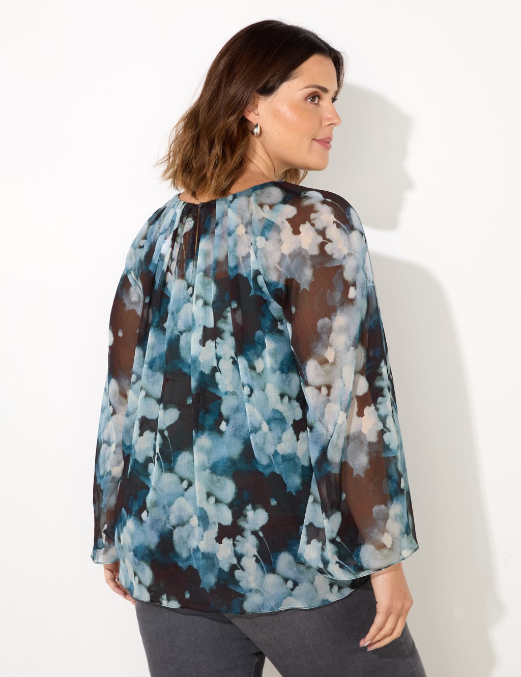 Floral Pleated Top 5 of 5