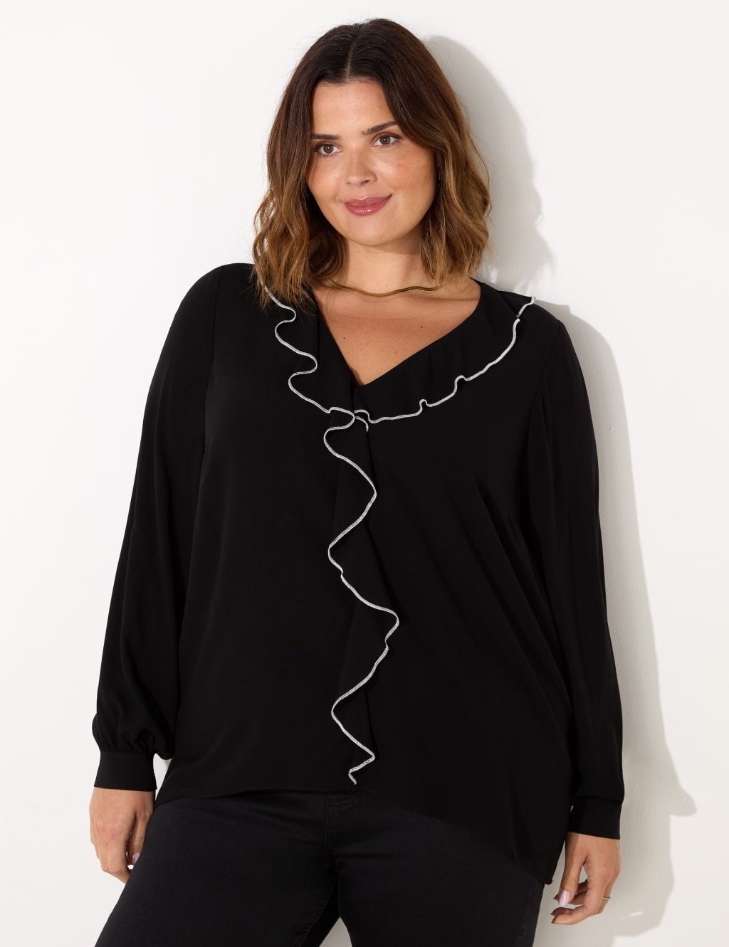 V-Neck Ruffle Top 2 of 5