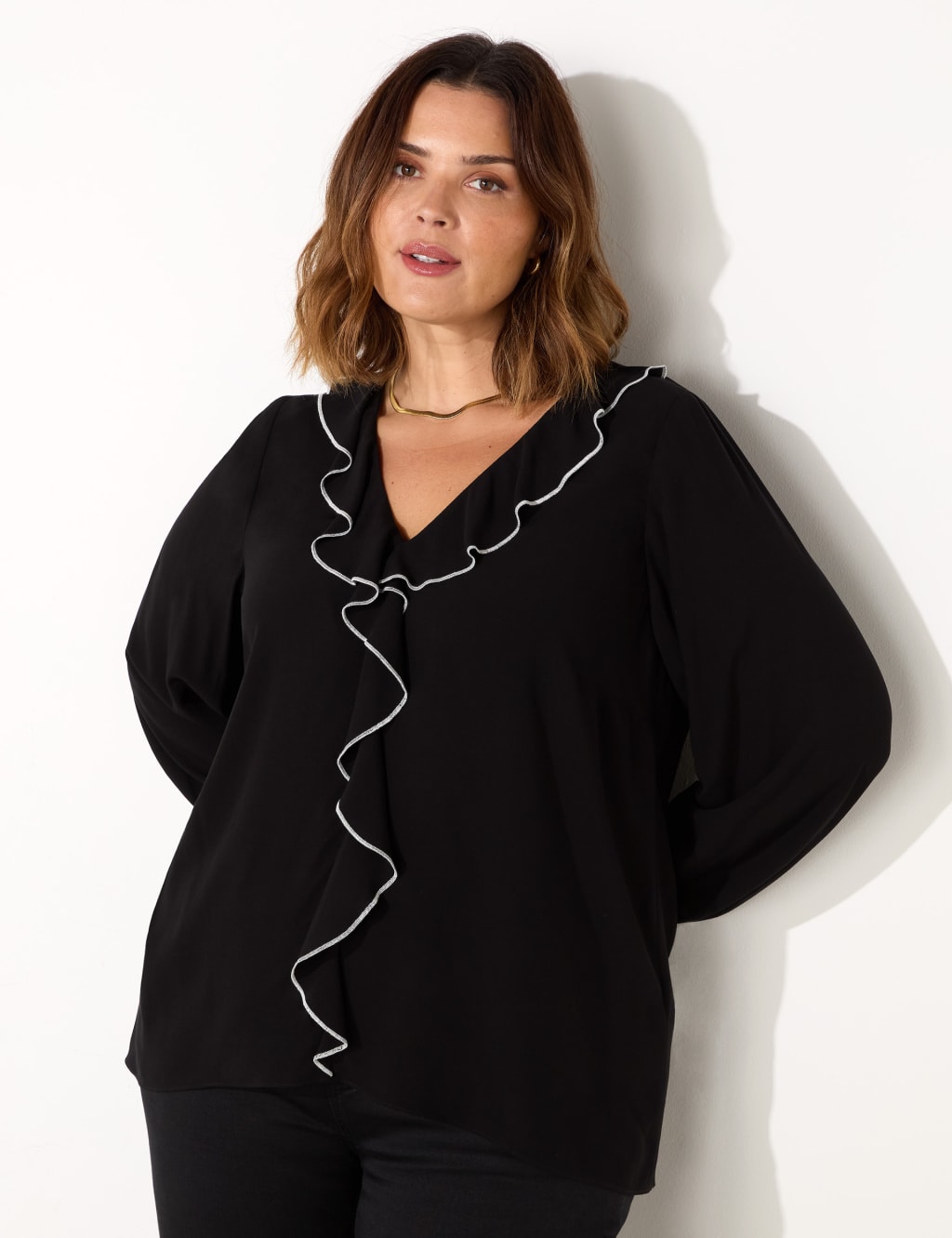 V-Neck Ruffle Top 3 of 5