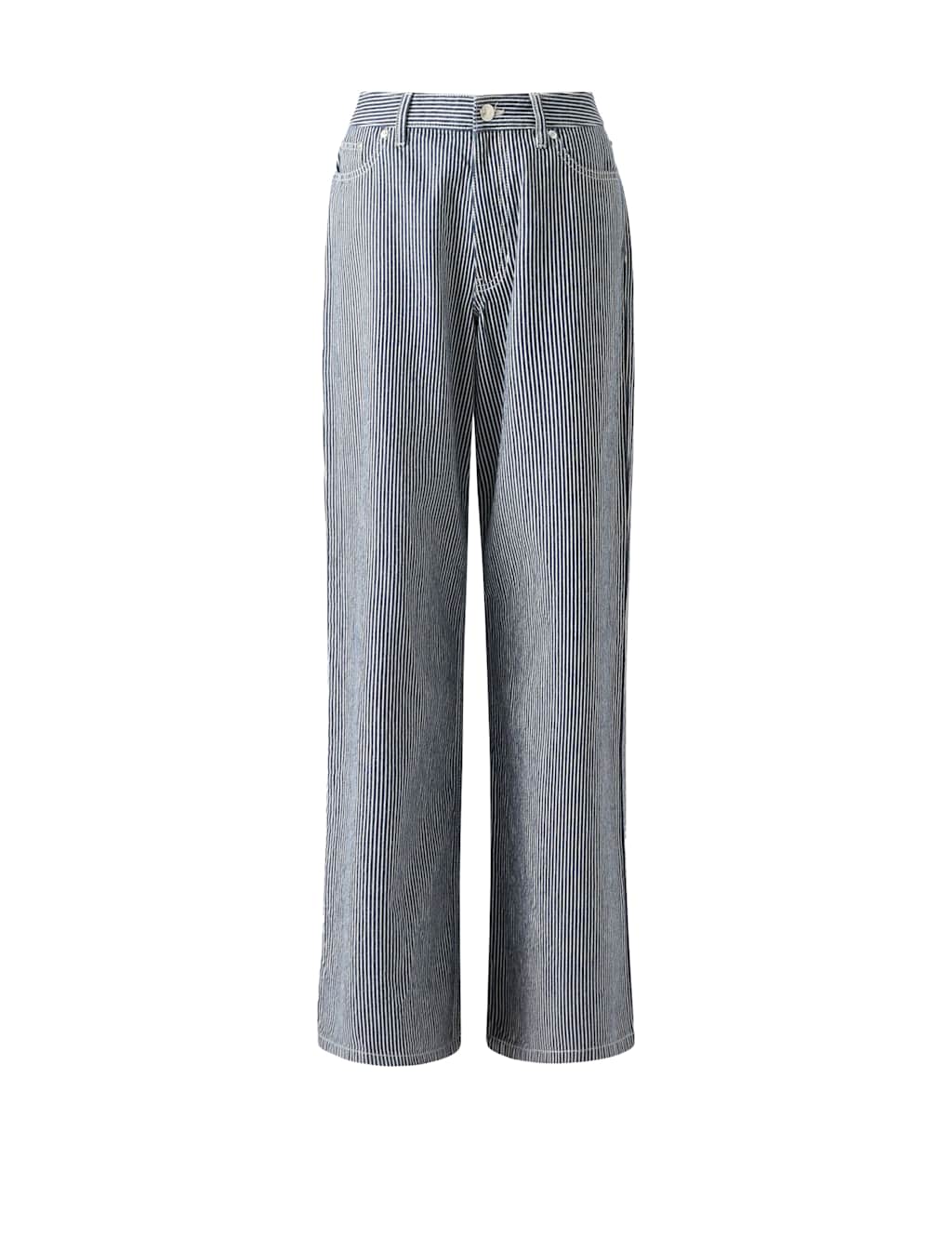 Pinstripe Straight Leg Jeans 2 of 3
