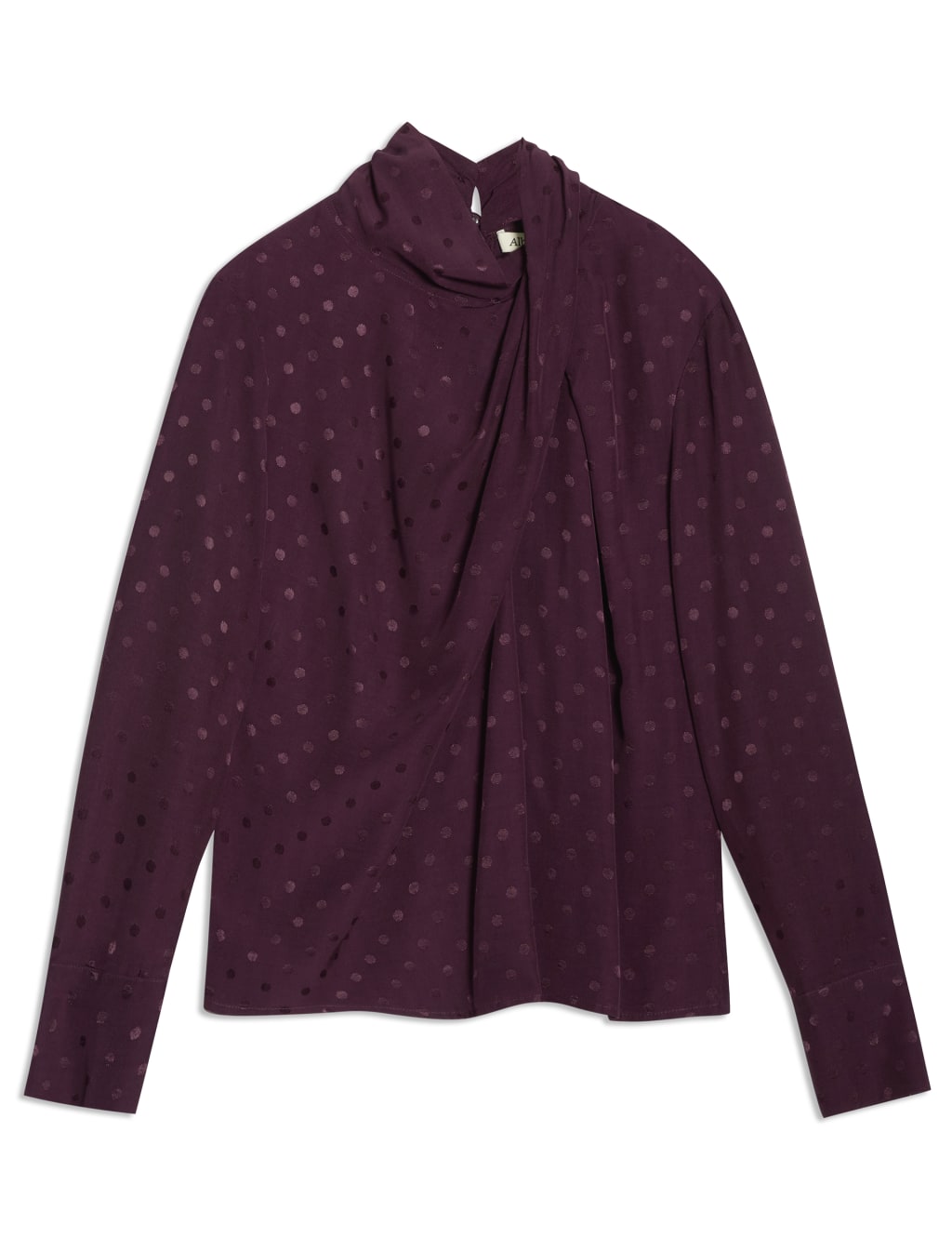 Jacquard High Neck Twist Front Blouse 2 of 6