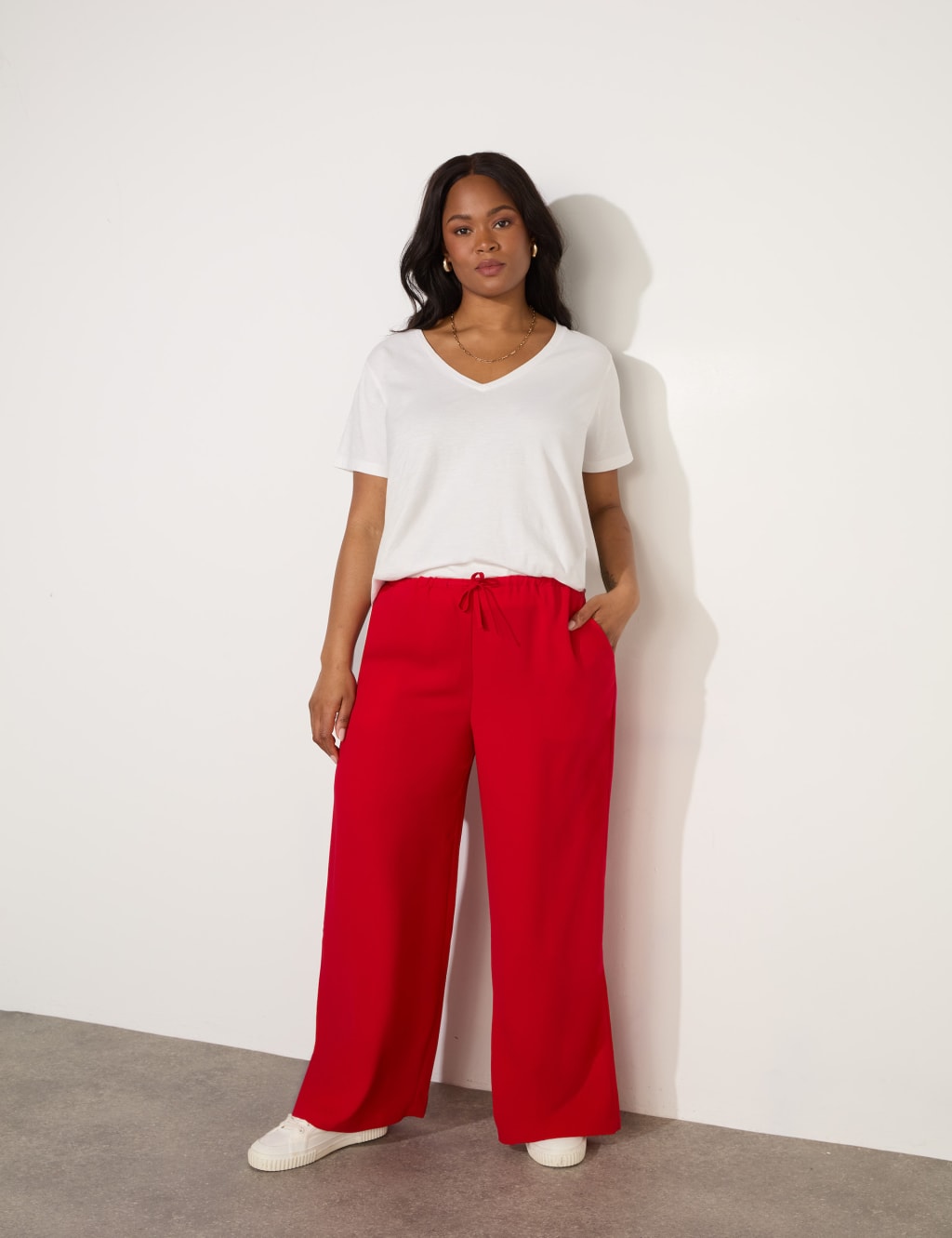 Elasticated Waist Wide Leg Trousers 2 of 4