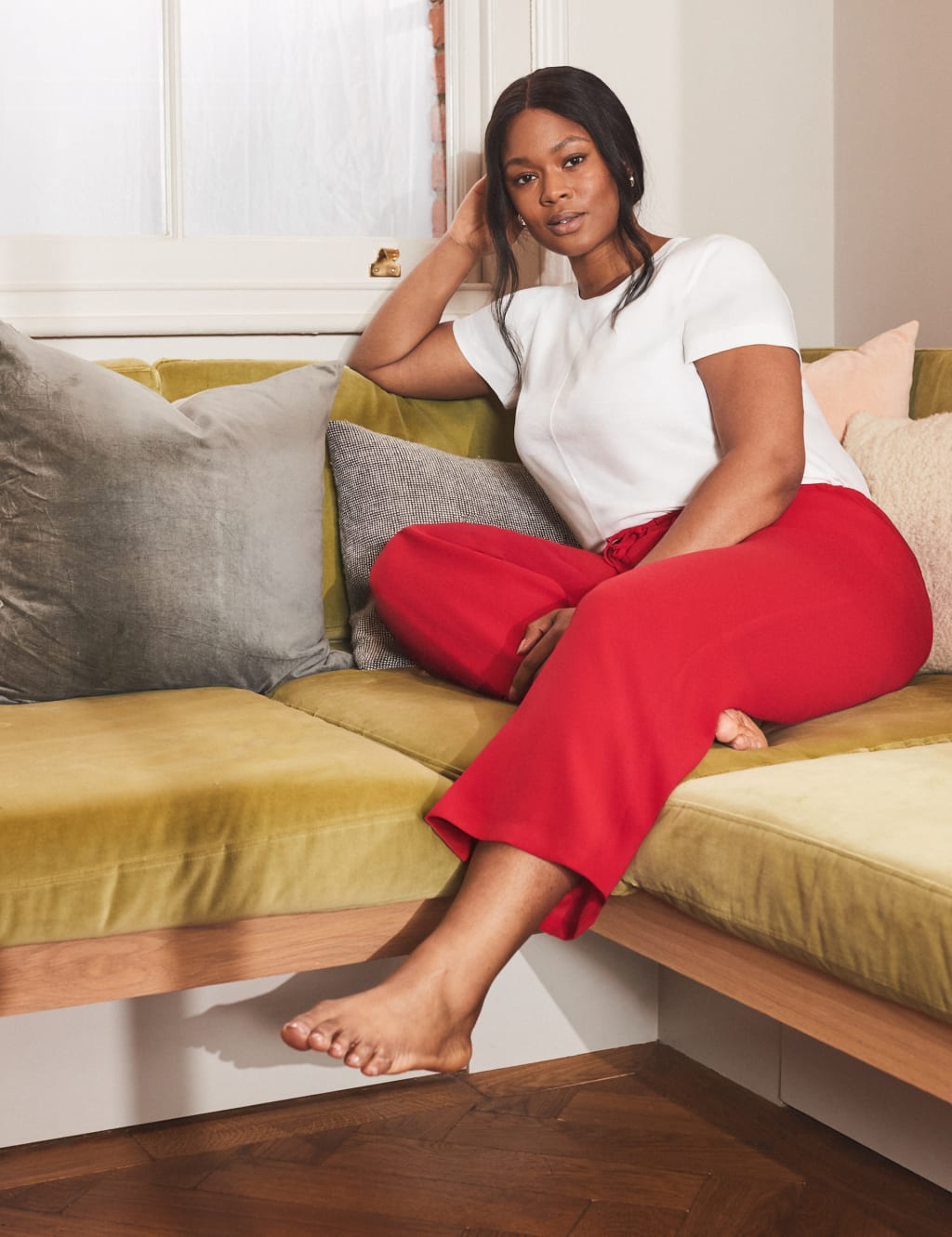 Elasticated Waist Wide Leg Trousers 3 of 4