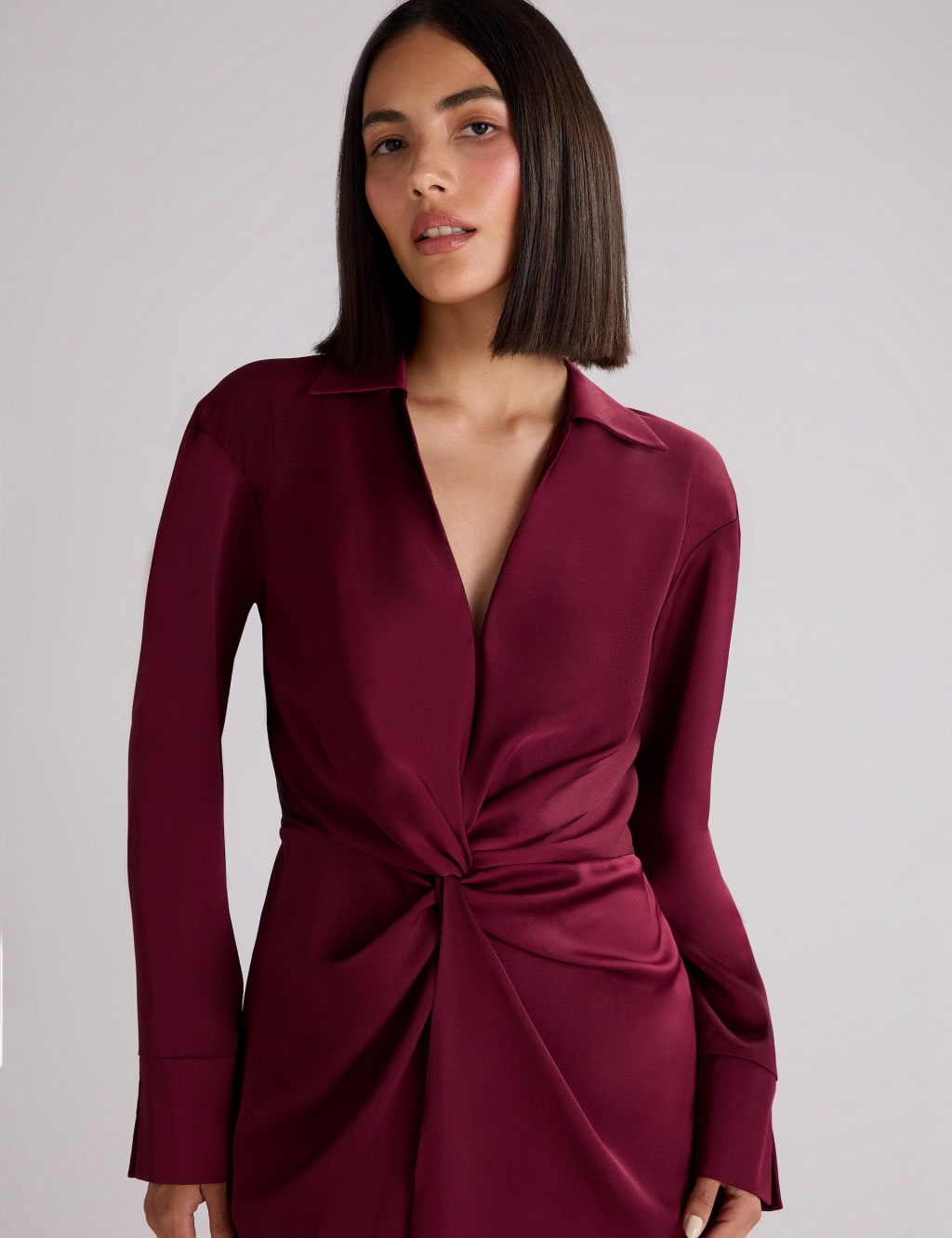 Satin t shirt dress cheap