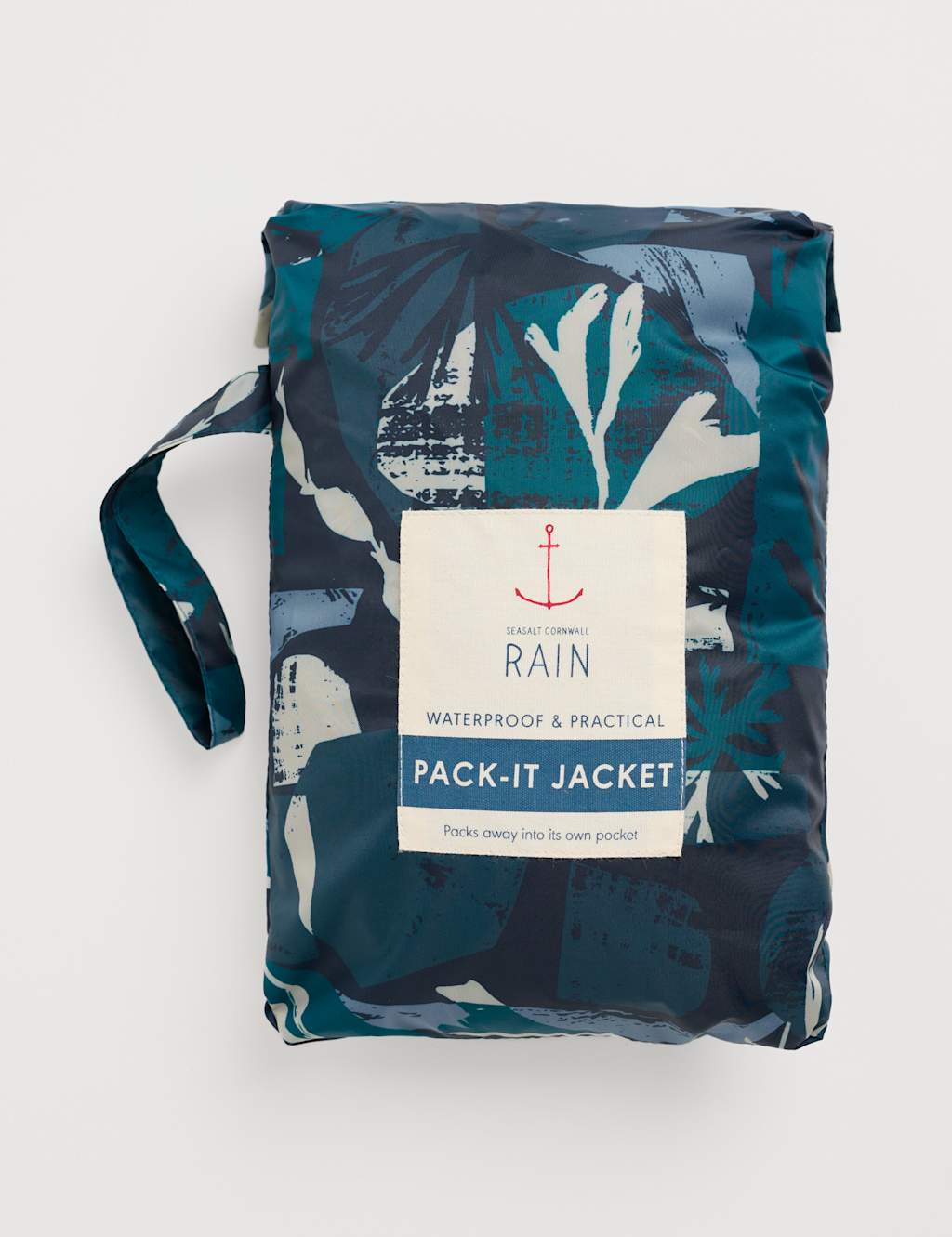 Geometric Hooded Packaway Rain Jacket 6 of 6