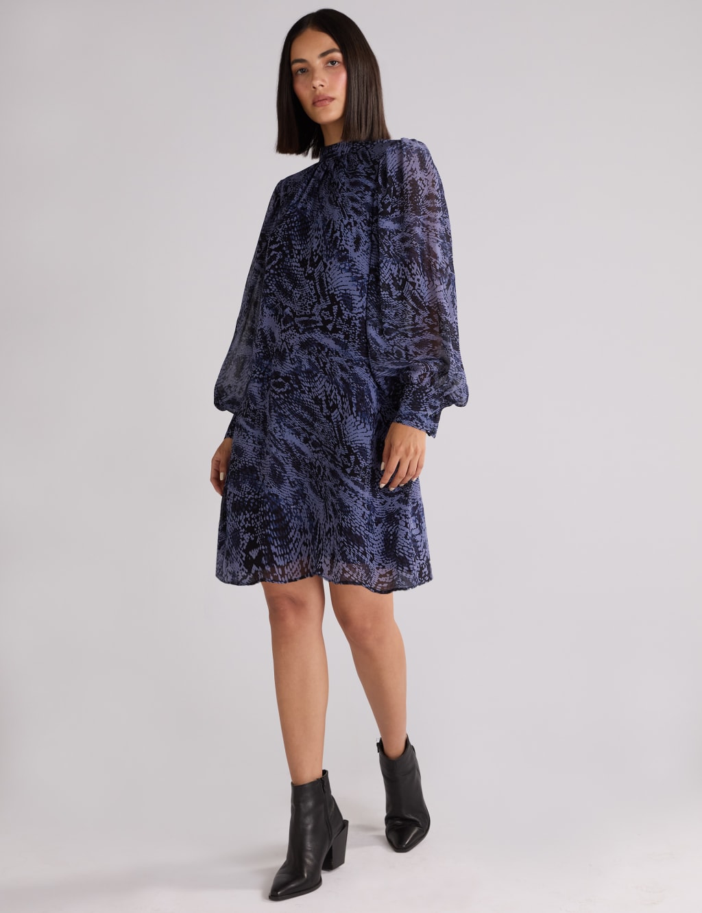 Snake print swing dress top