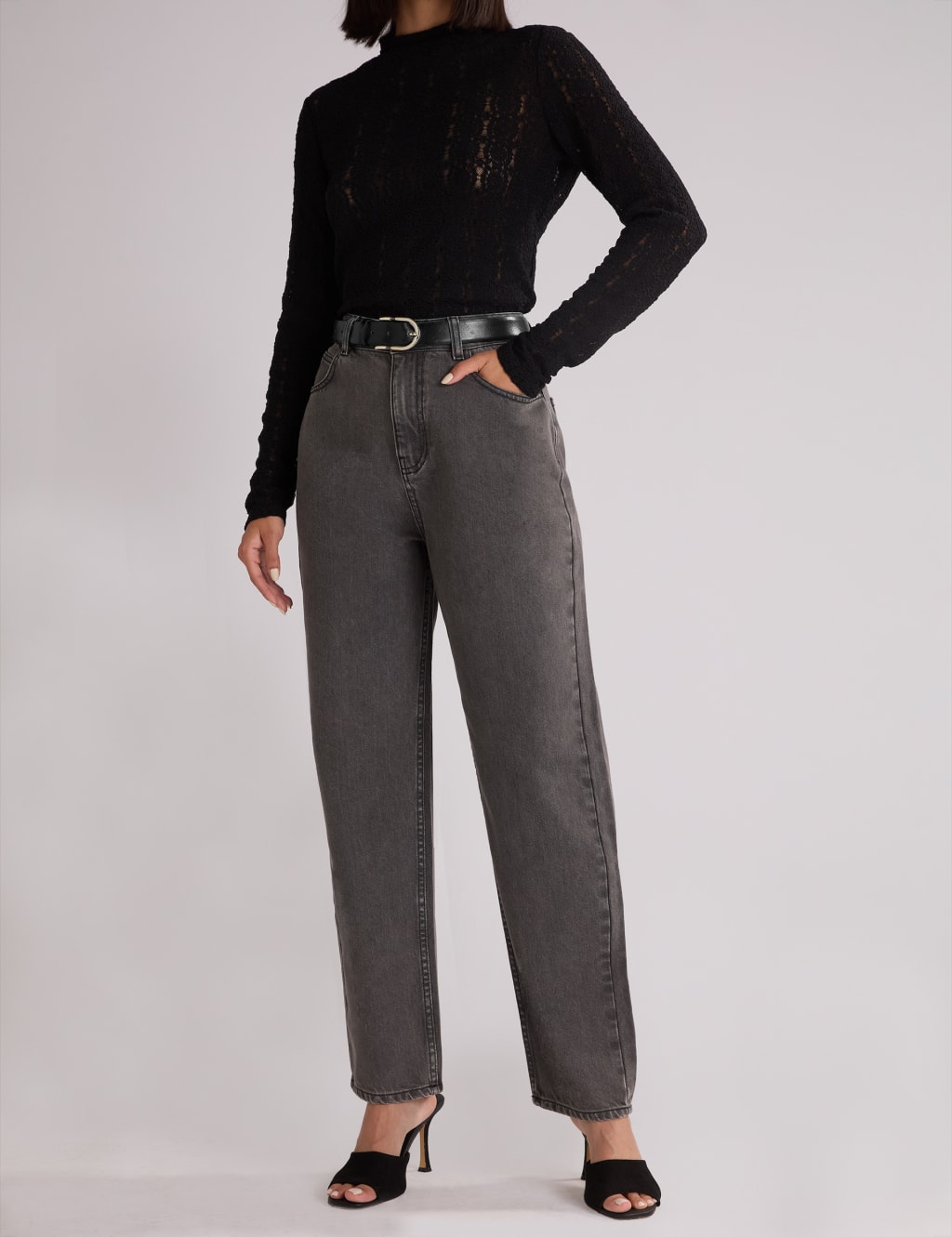 Mid Rise Straight Leg Jeans 1 of 3